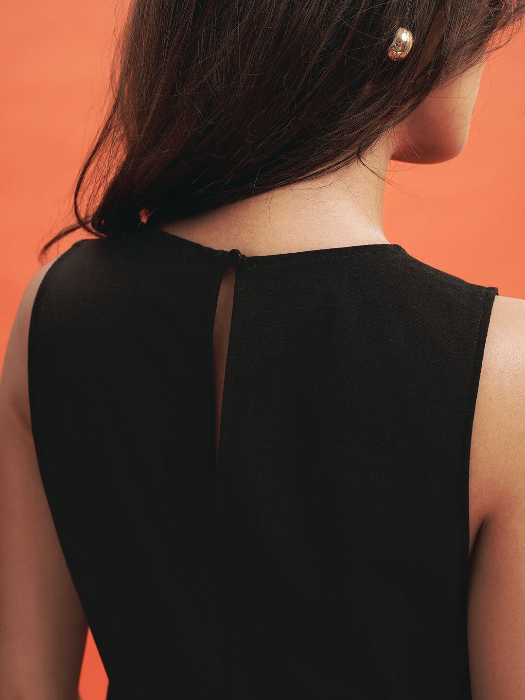 Black Handkerchief Mini Dress