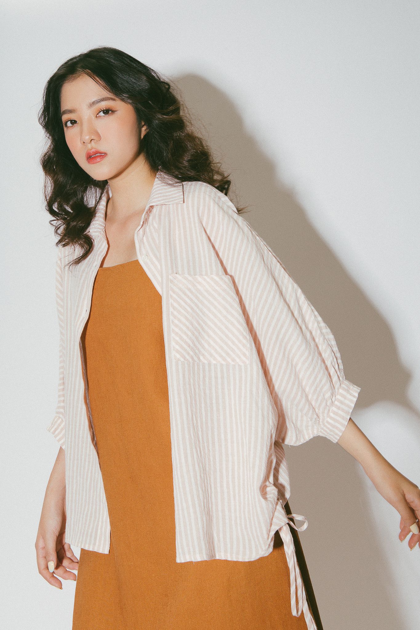 Pink Batwing Sleeves Shirt