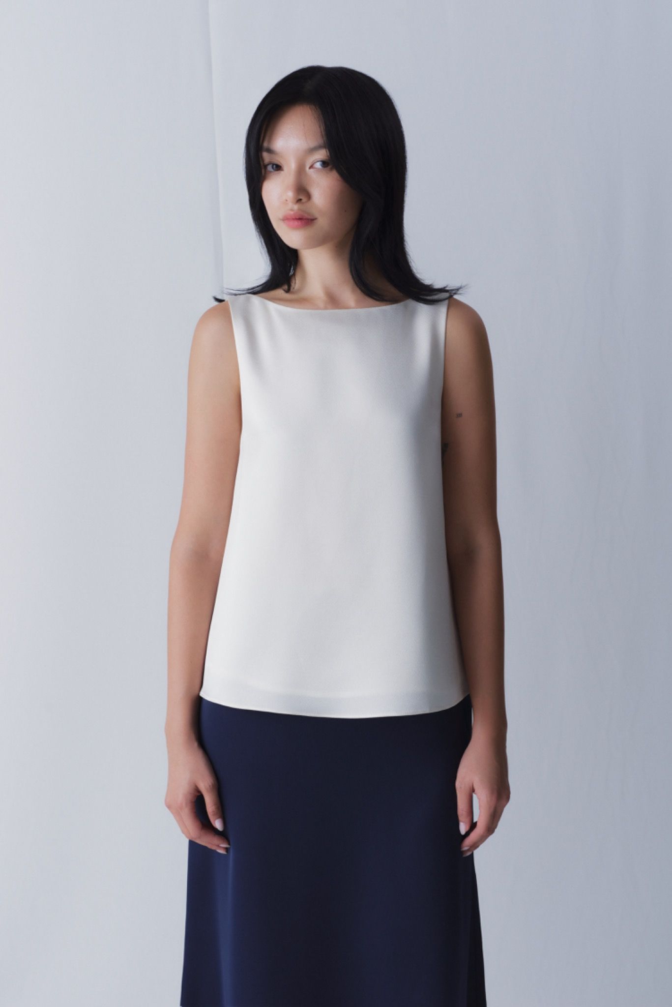Ivory Twist Silky Top