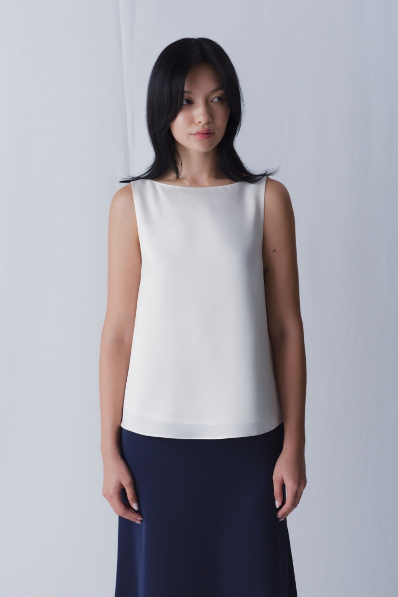 Ivory Twist Silky Top