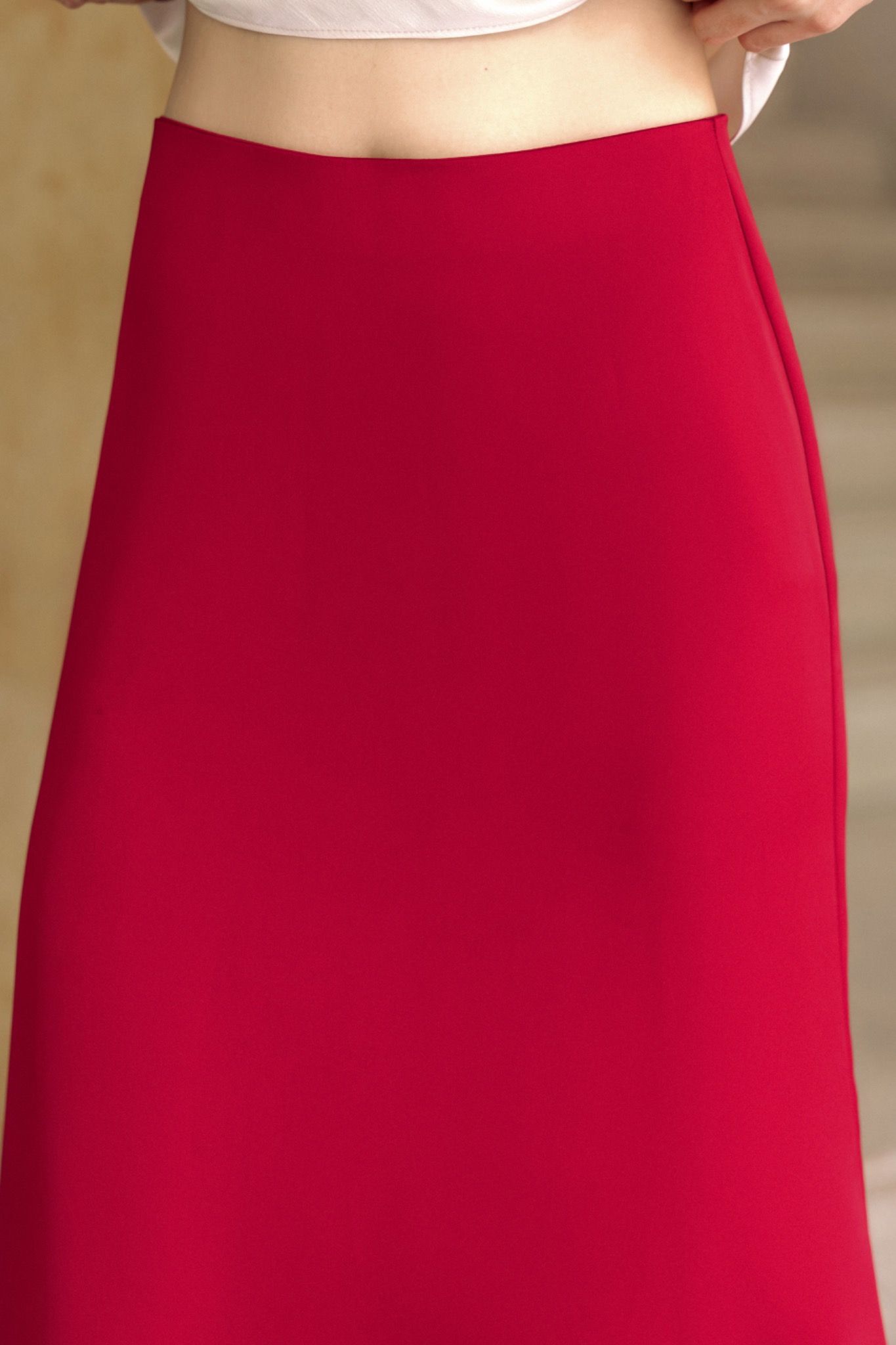 Silk Midi Skirt