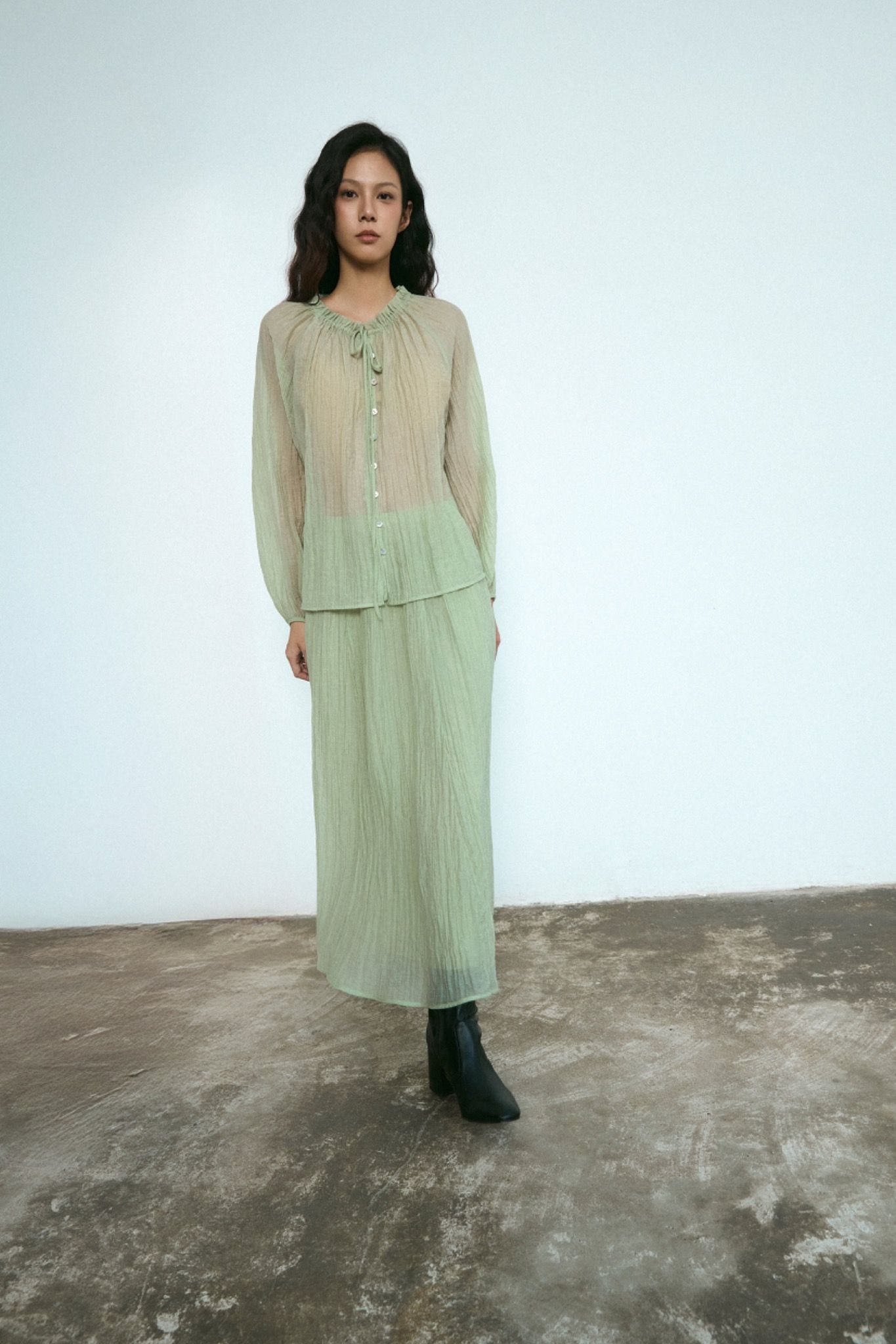 Lantern Sleeves Blouse