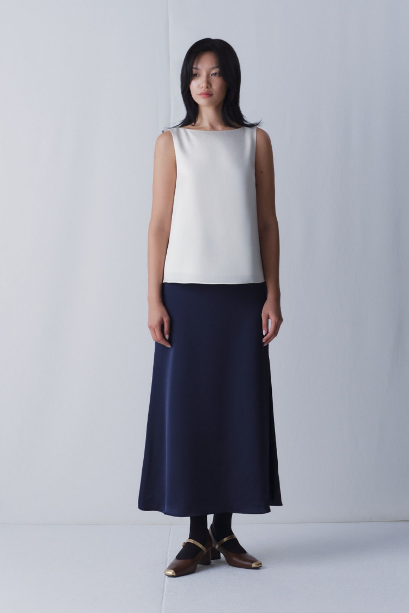 Ivory Twist Silky Top