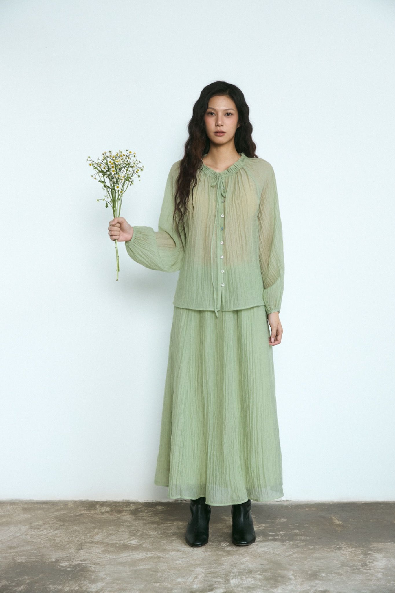 Lantern Sleeves Blouse