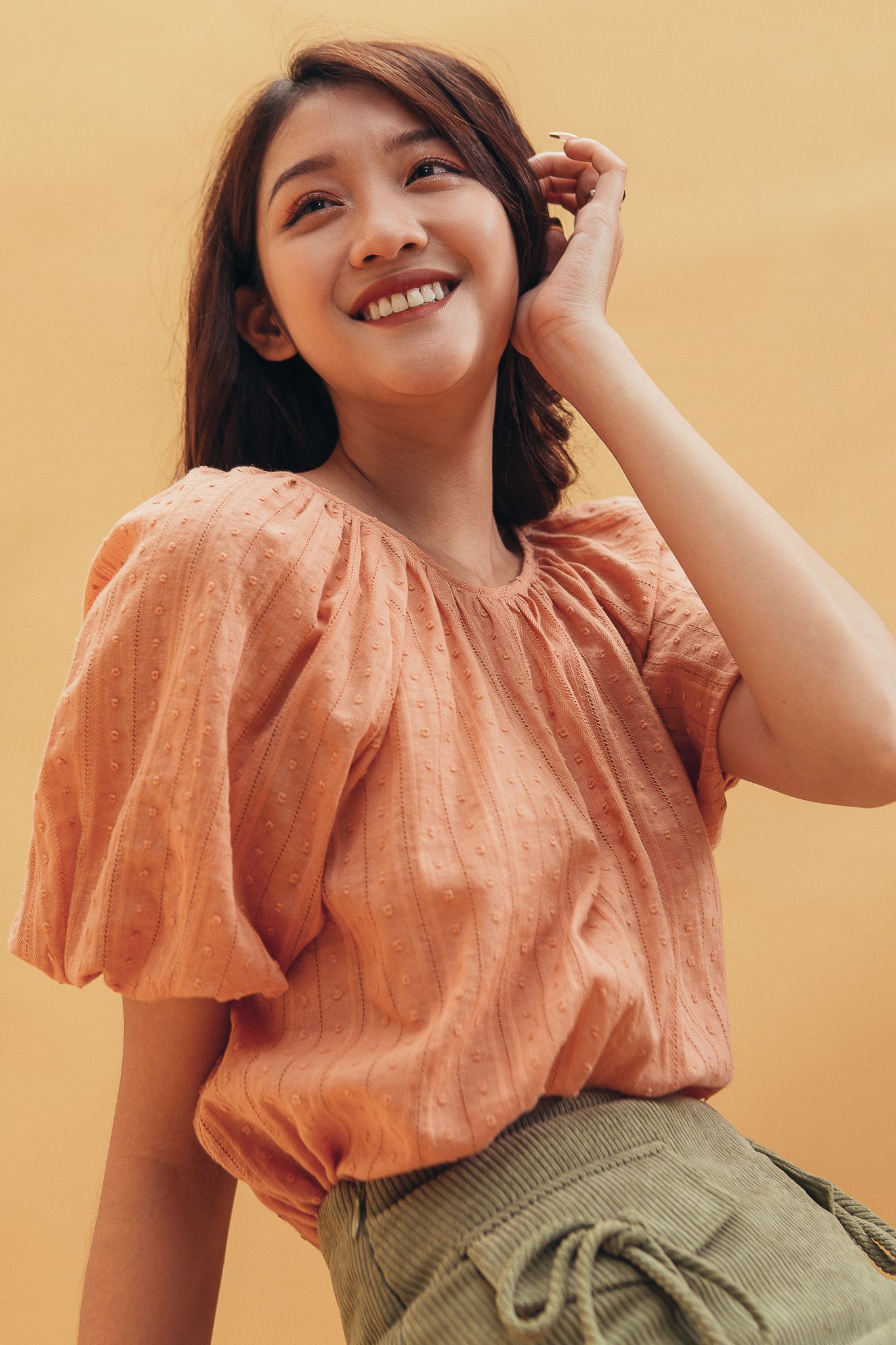 Open Back Top- Peach