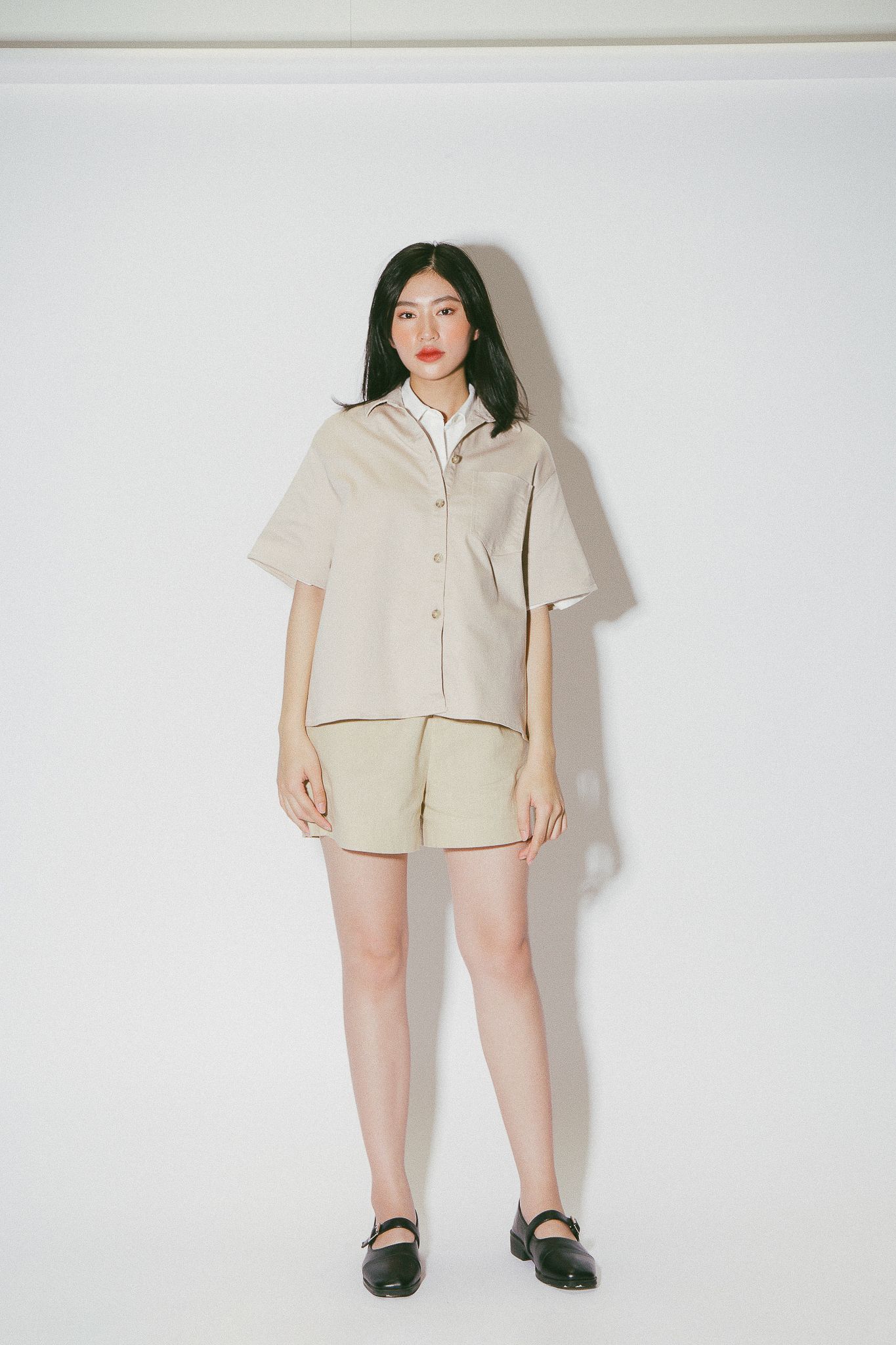 Beige Oversized Shirt