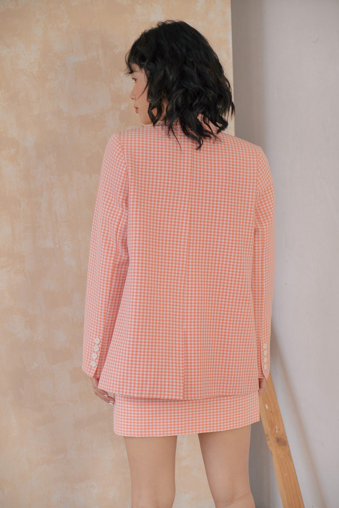 Pink Gingham
Oversized Blazer