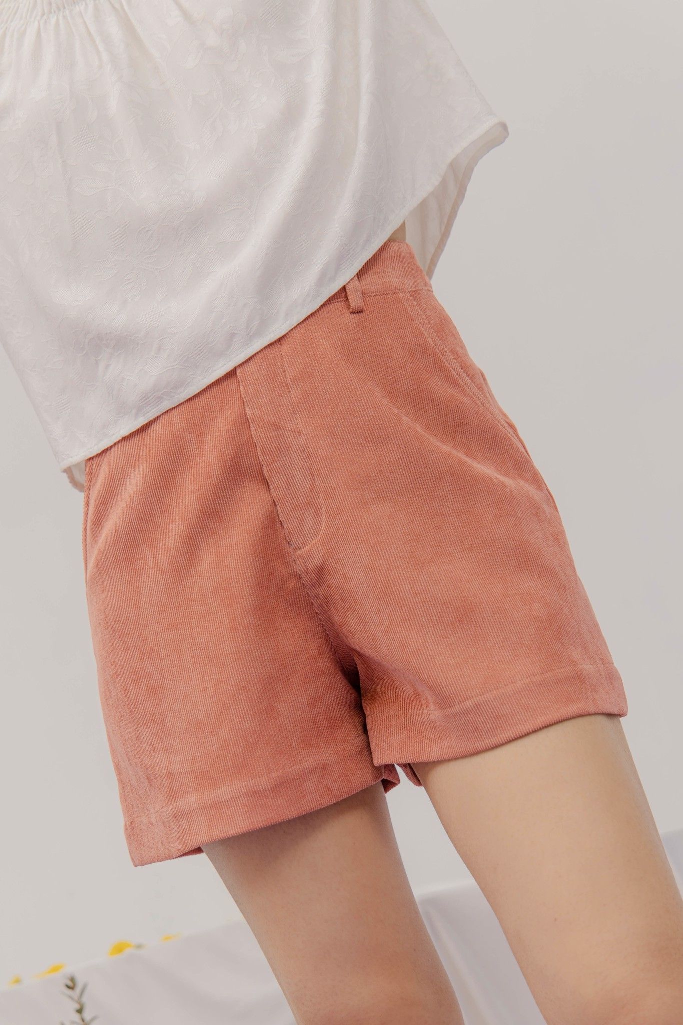 Pink Corduroy Shorts