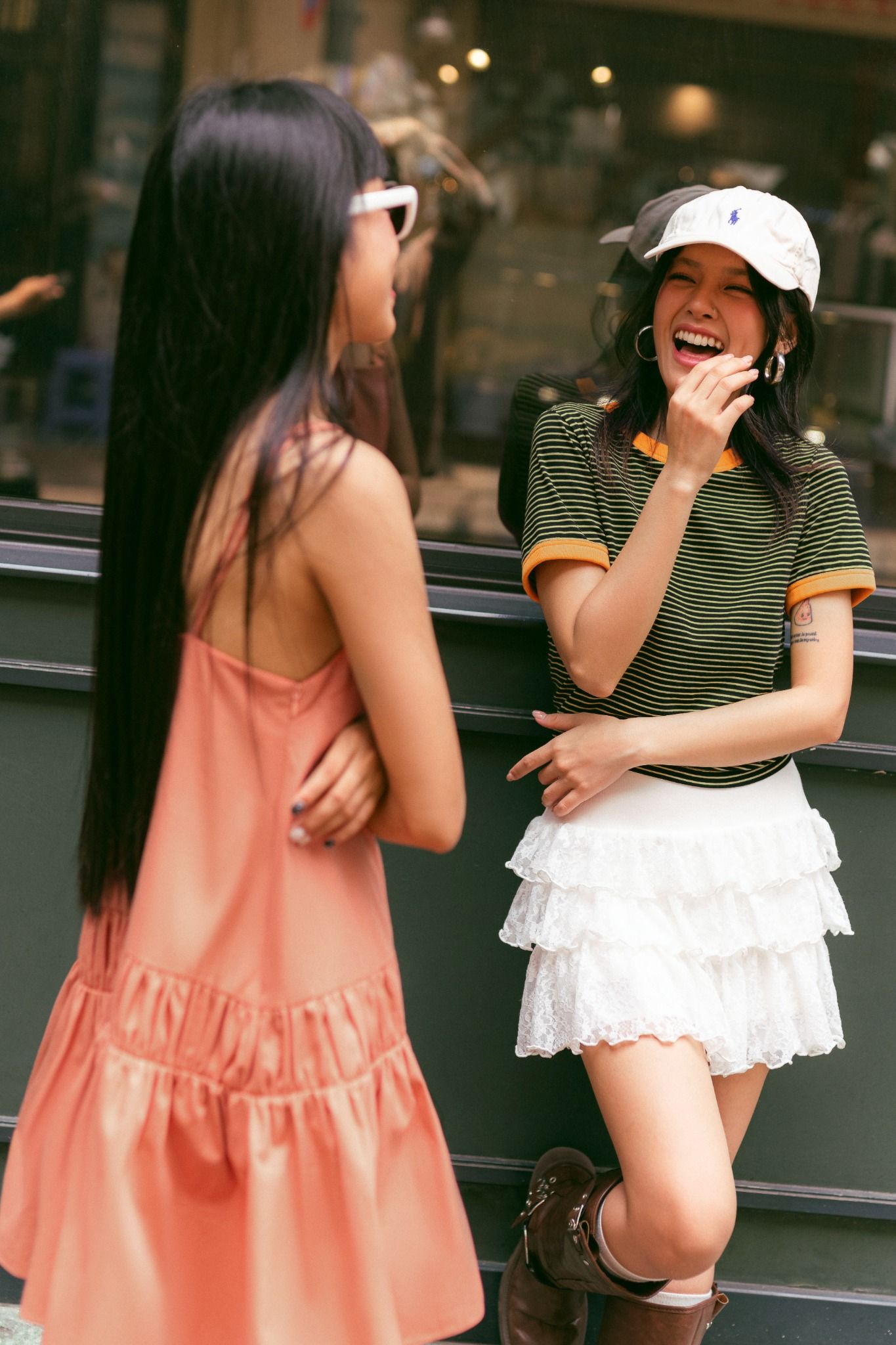 Yellow Neckline Striped Short Sleeve Baby Tee