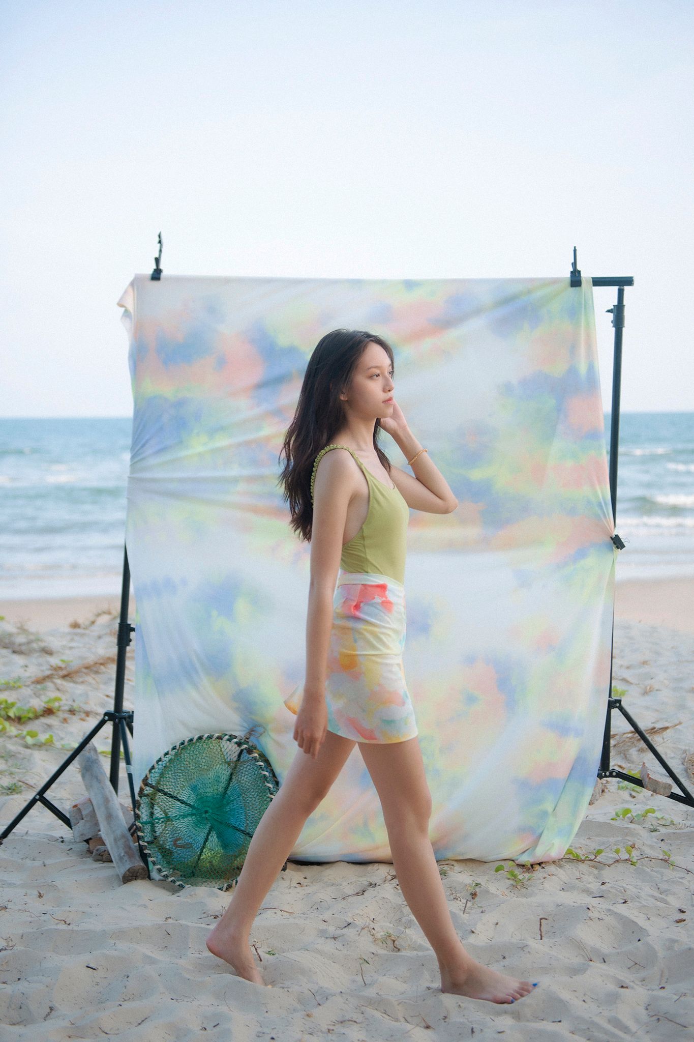 Multicolored Beach Cover Up