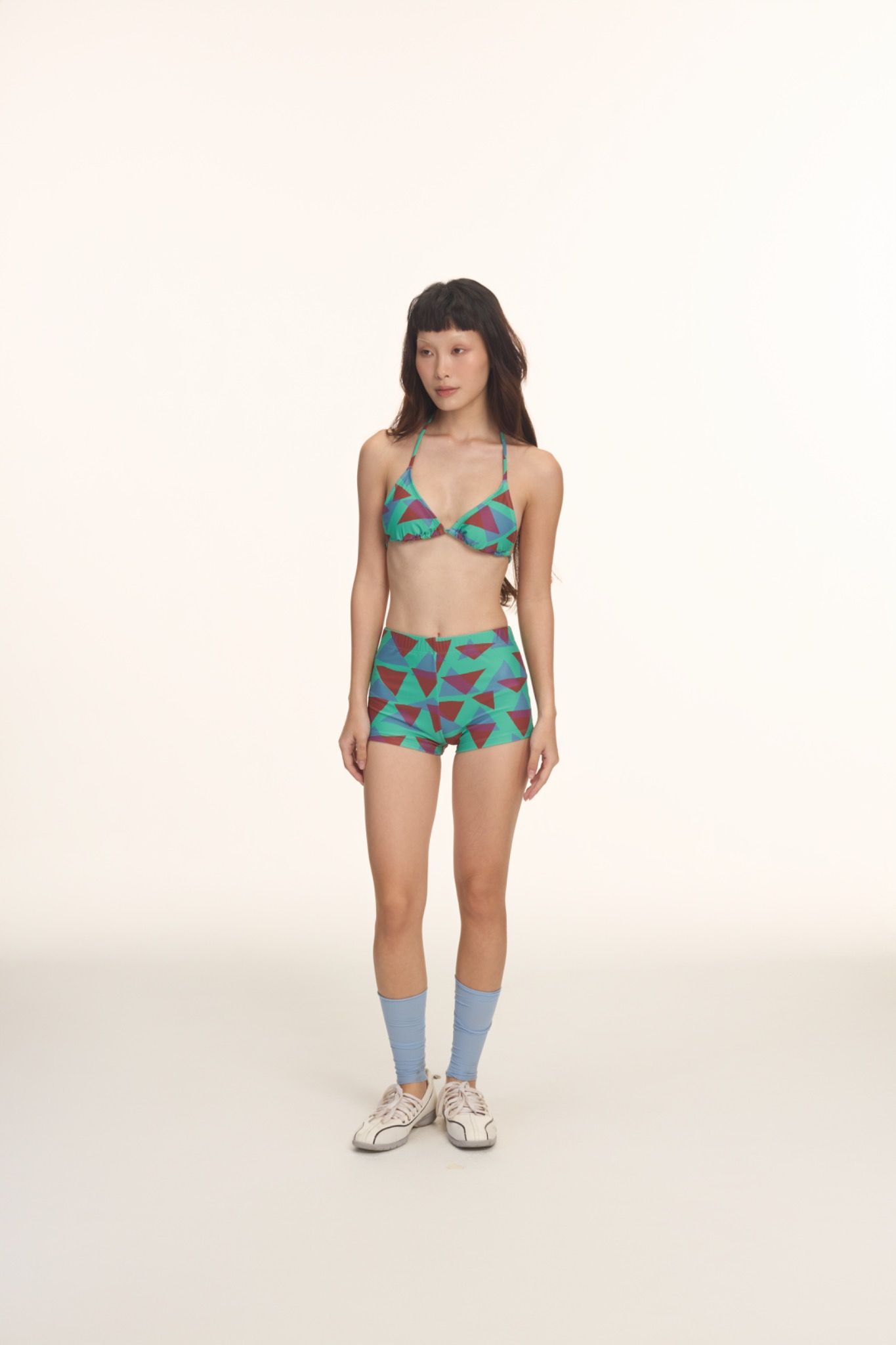 Printed Bikini Shorts Set