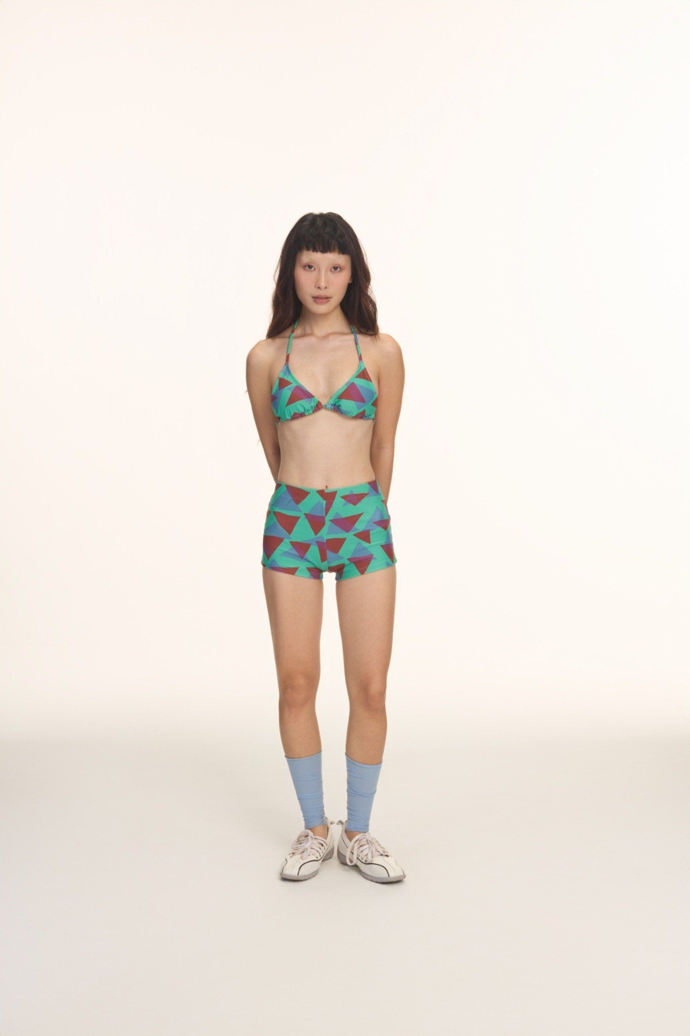Printed Bikini Shorts Set