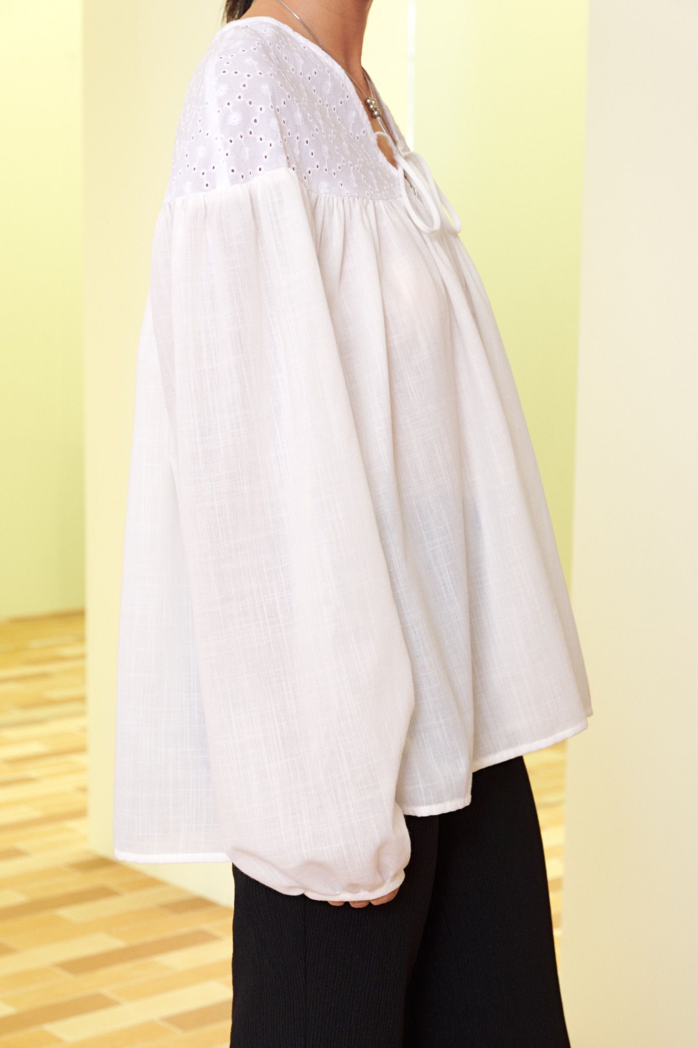 V-neck Ruched Top