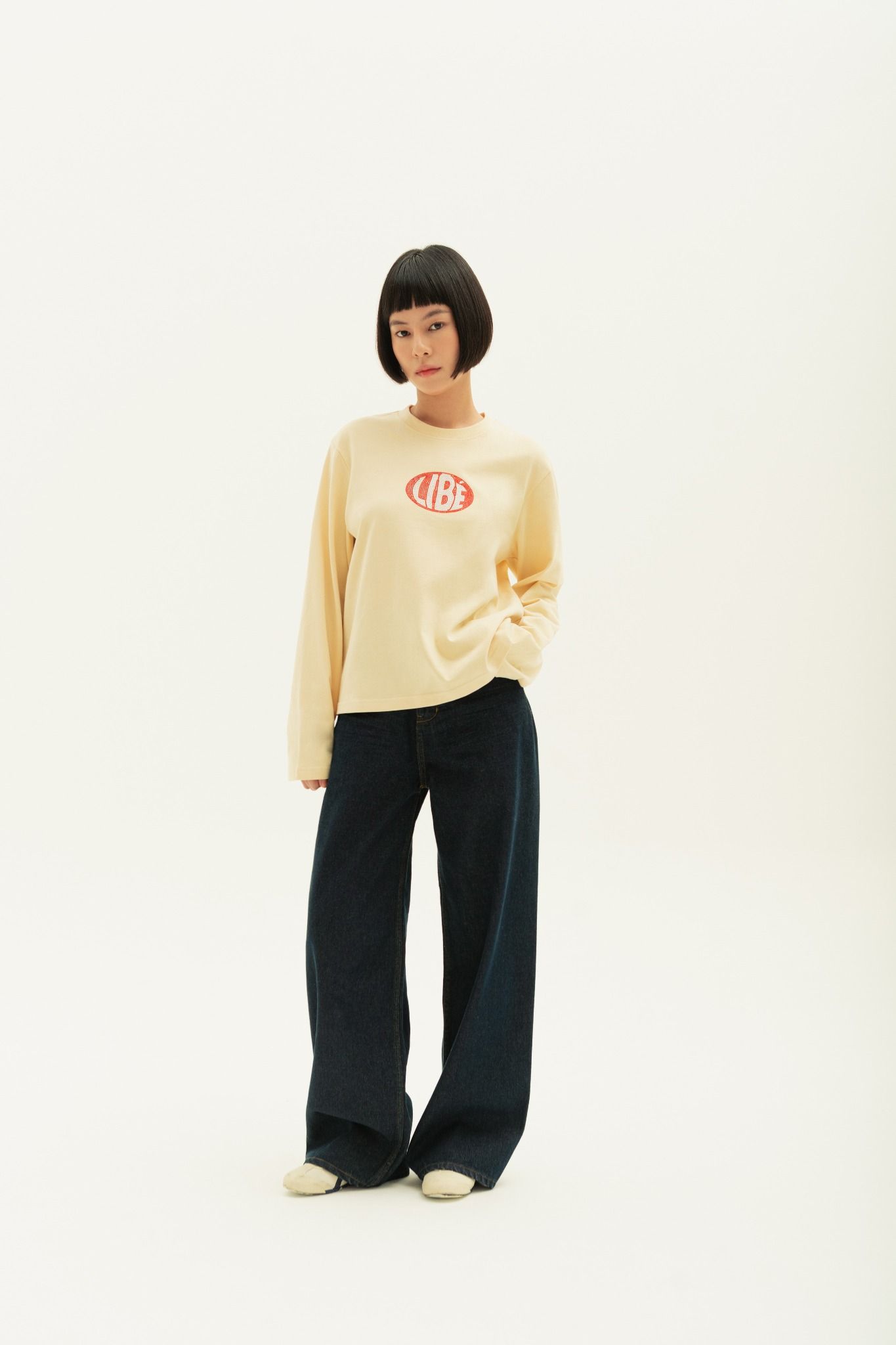  Bling LIBÉ Yellow Long Sleeve T-Shirt 