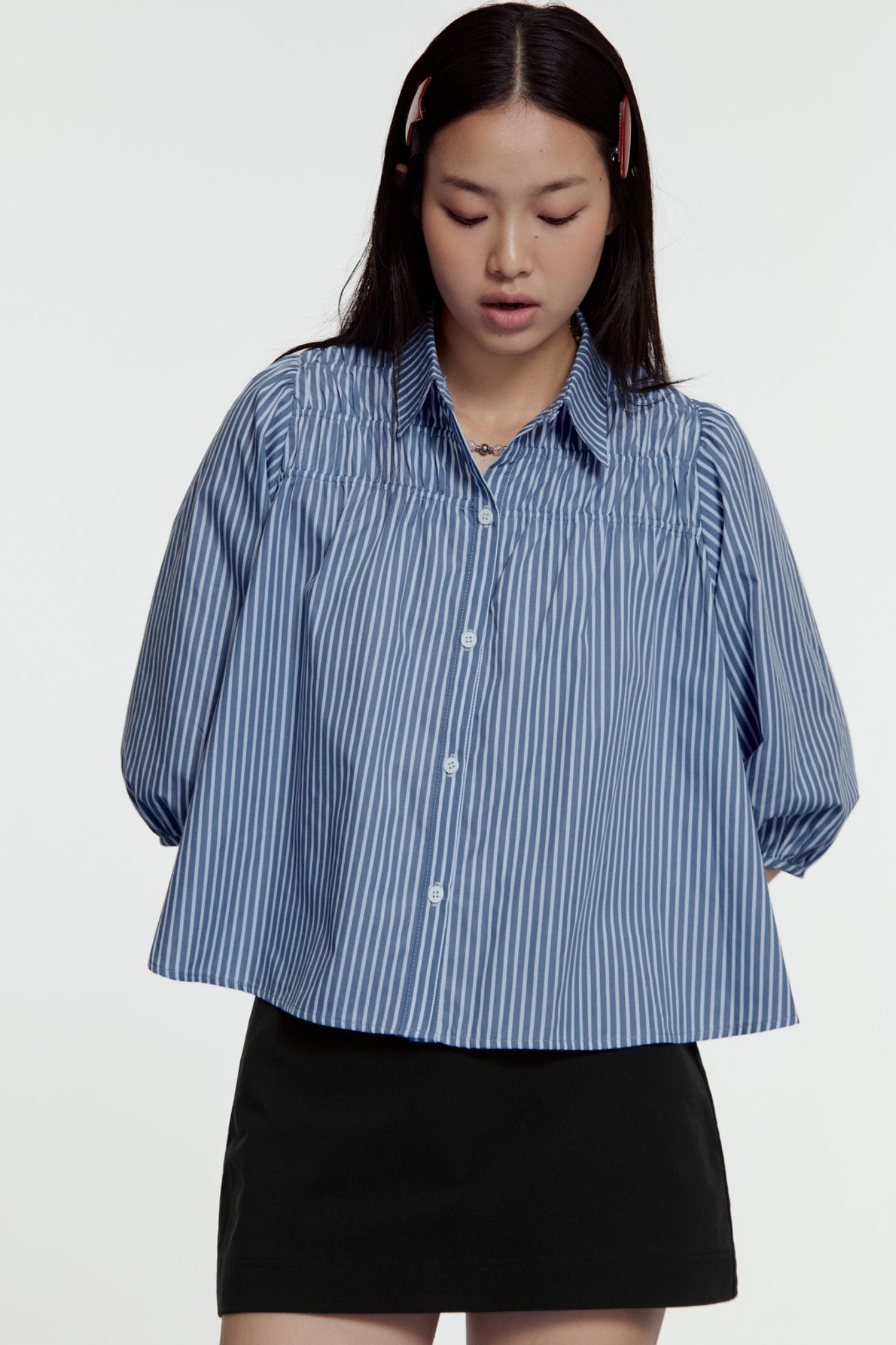 Striped Smocking Top