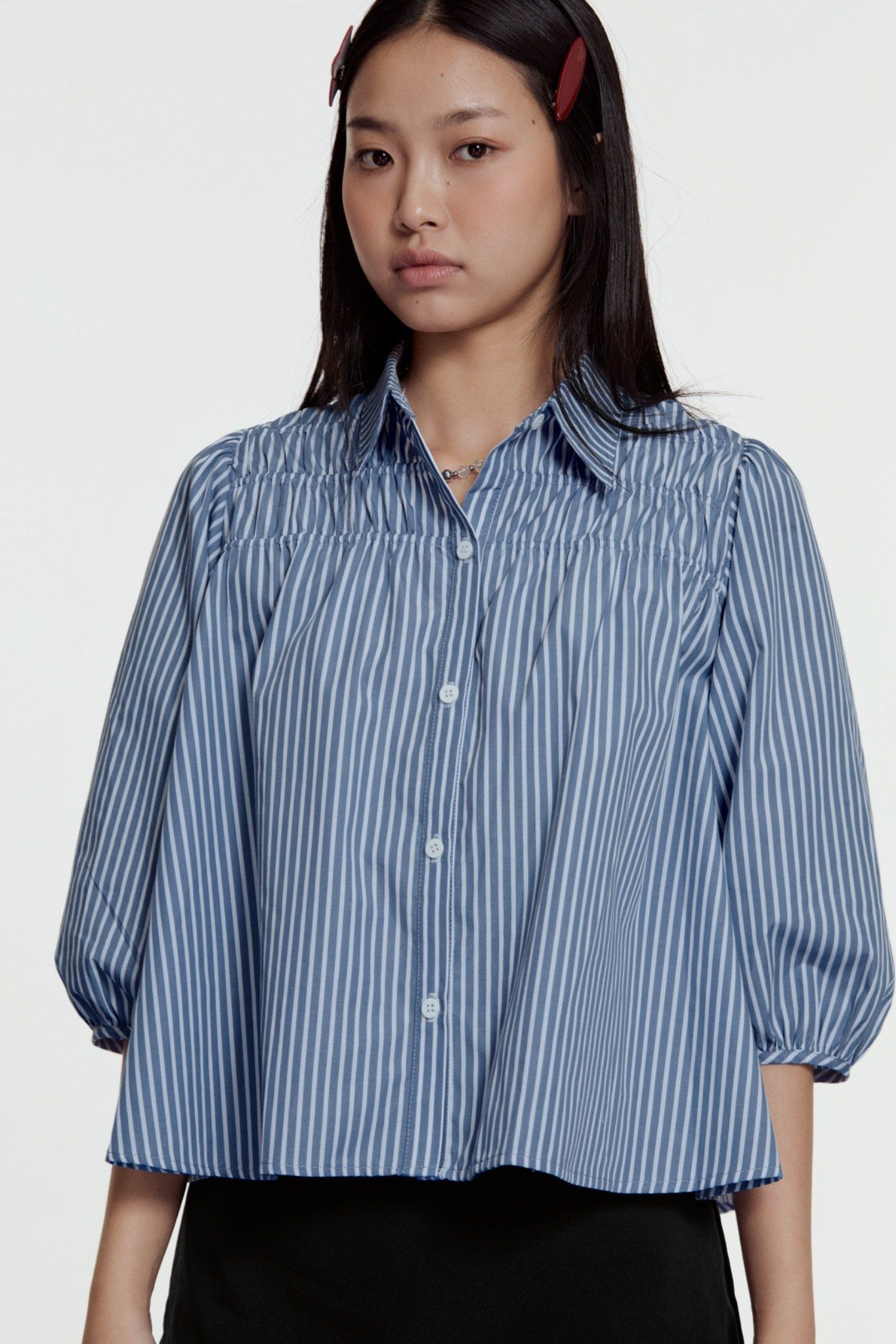 Striped Smocking Top