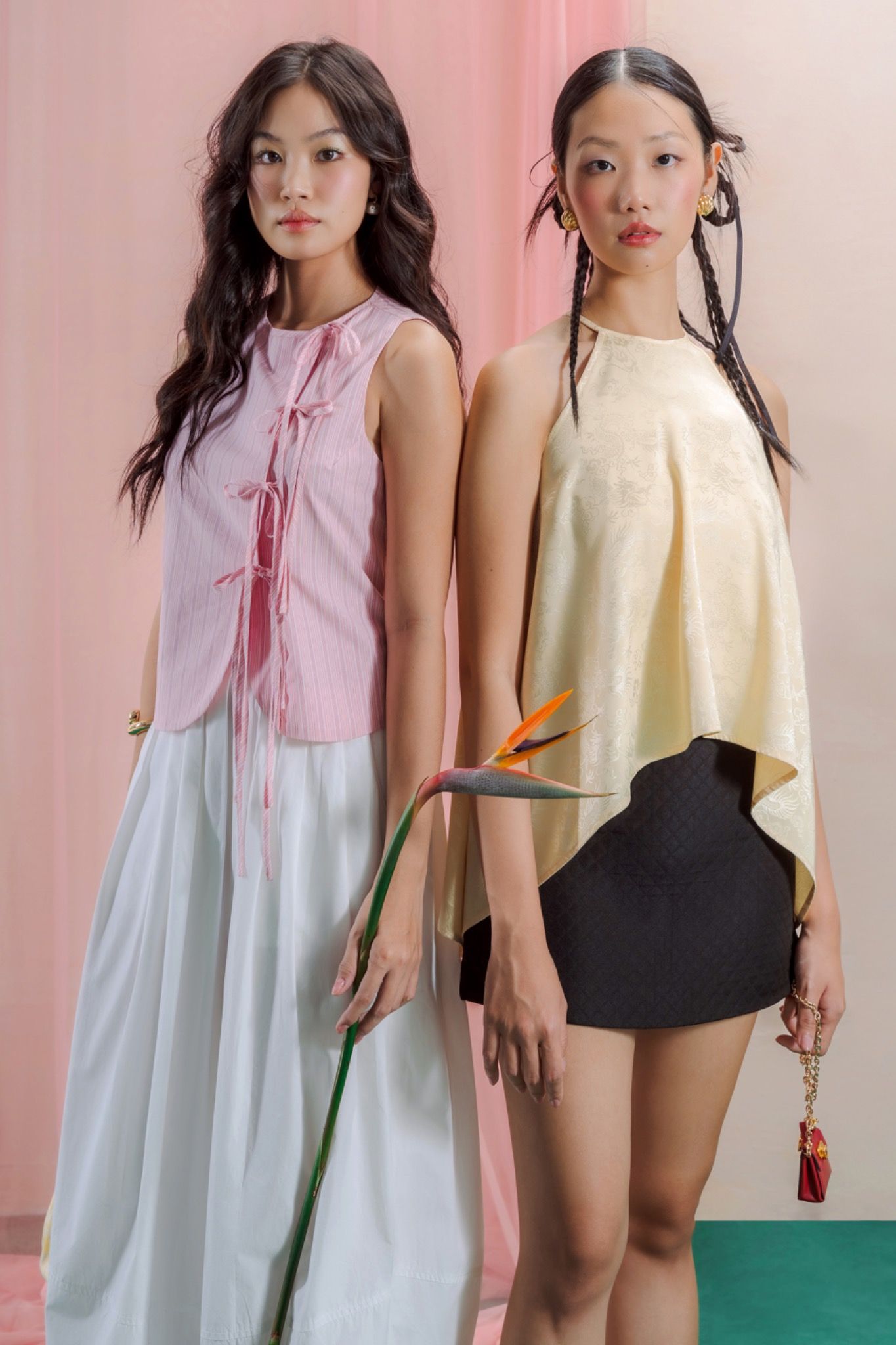 Brocaded Halter Neck Top
