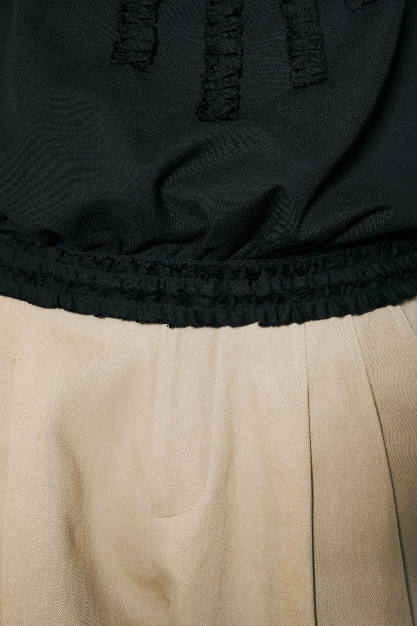 Black Ruffle Top