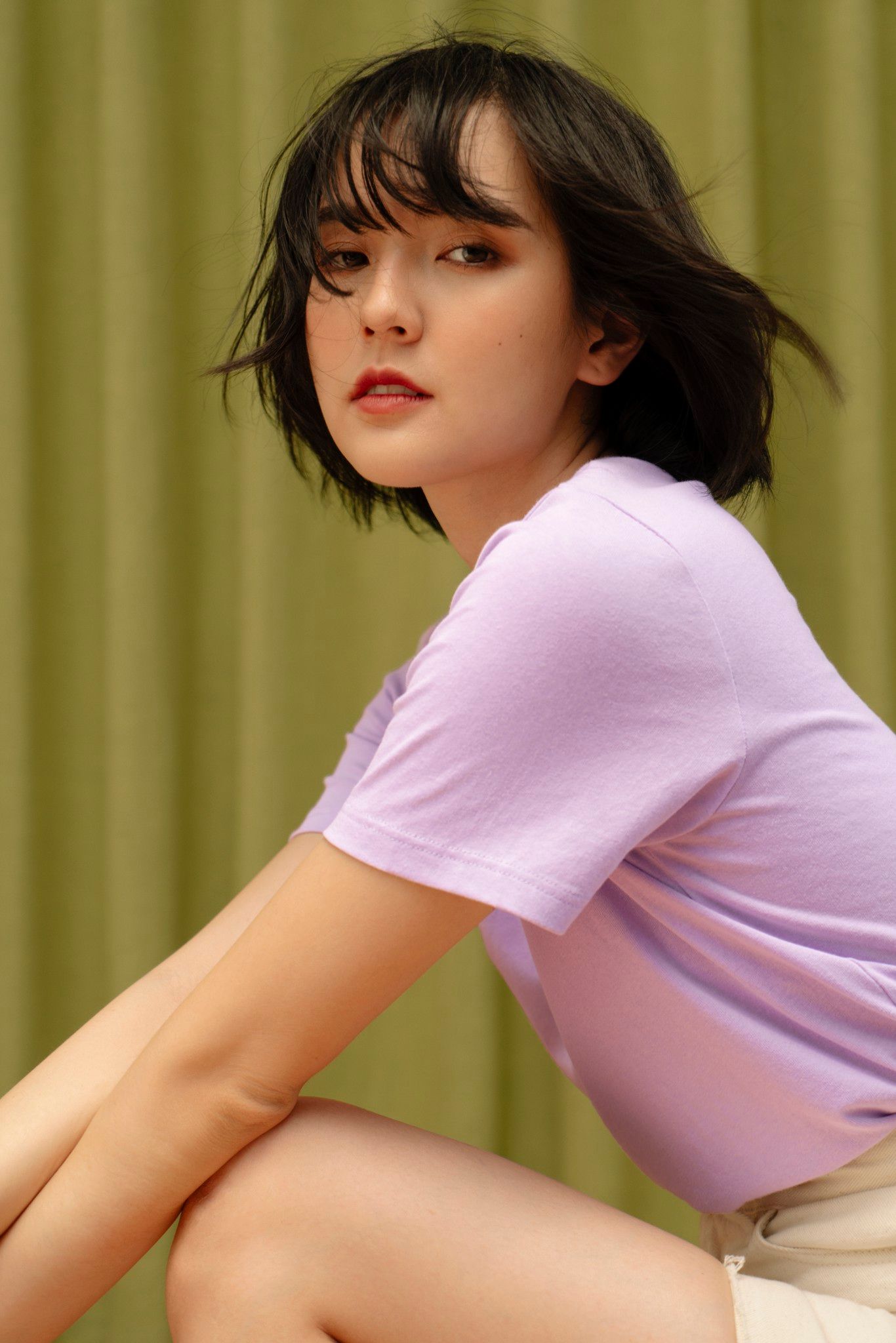Light Purple Basic T-shirt