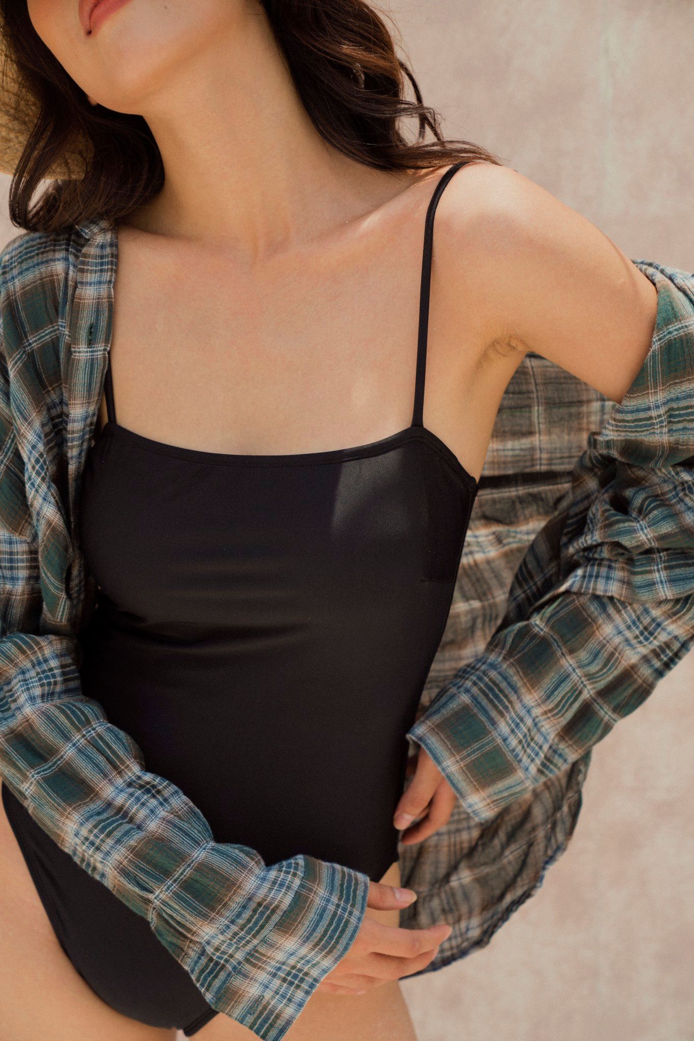 Green Plaid Oversized Shirt