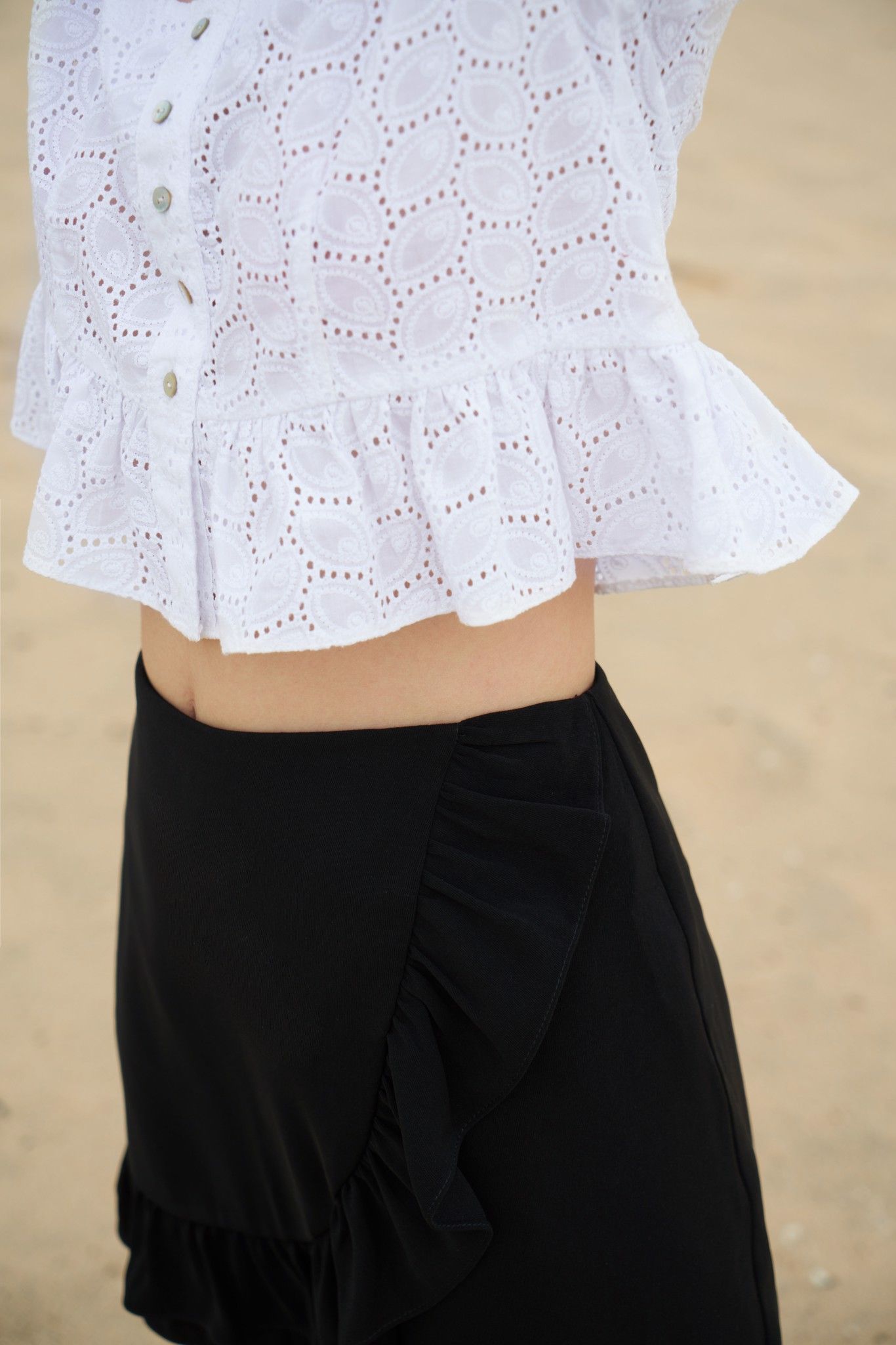 White Embroidered
Top