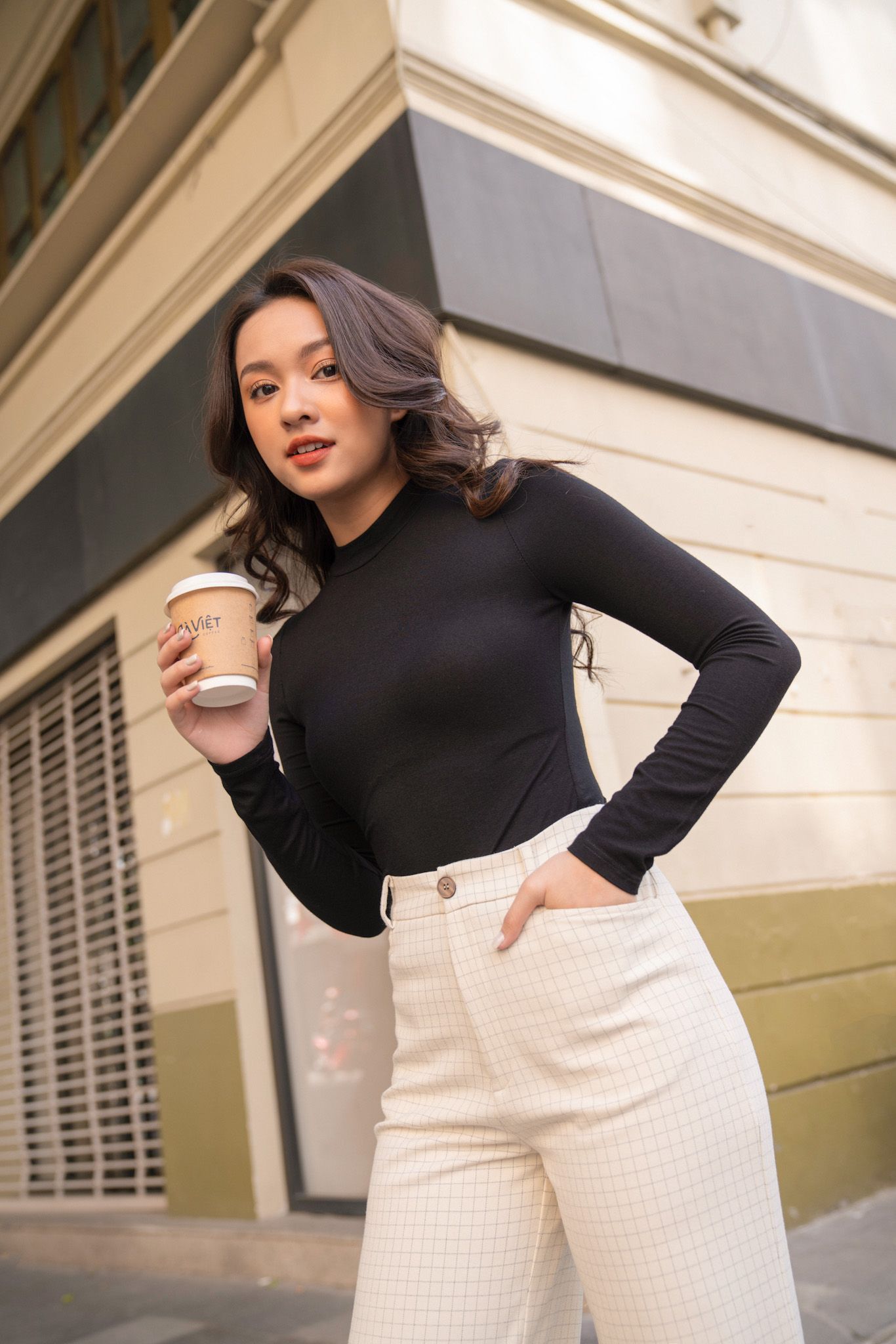Black Turtle Neck Top
