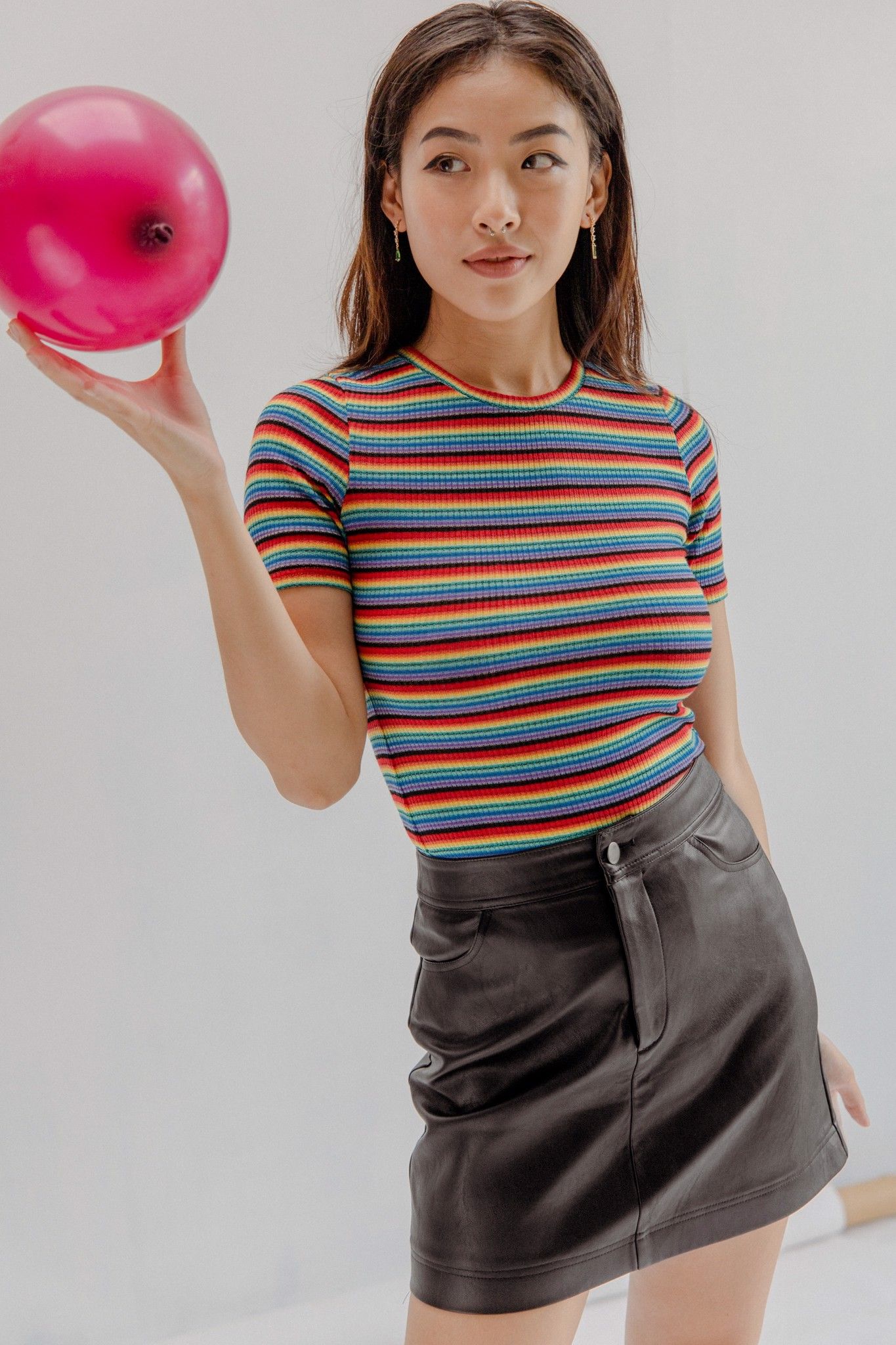 Multicolored Fitted T-Shirt