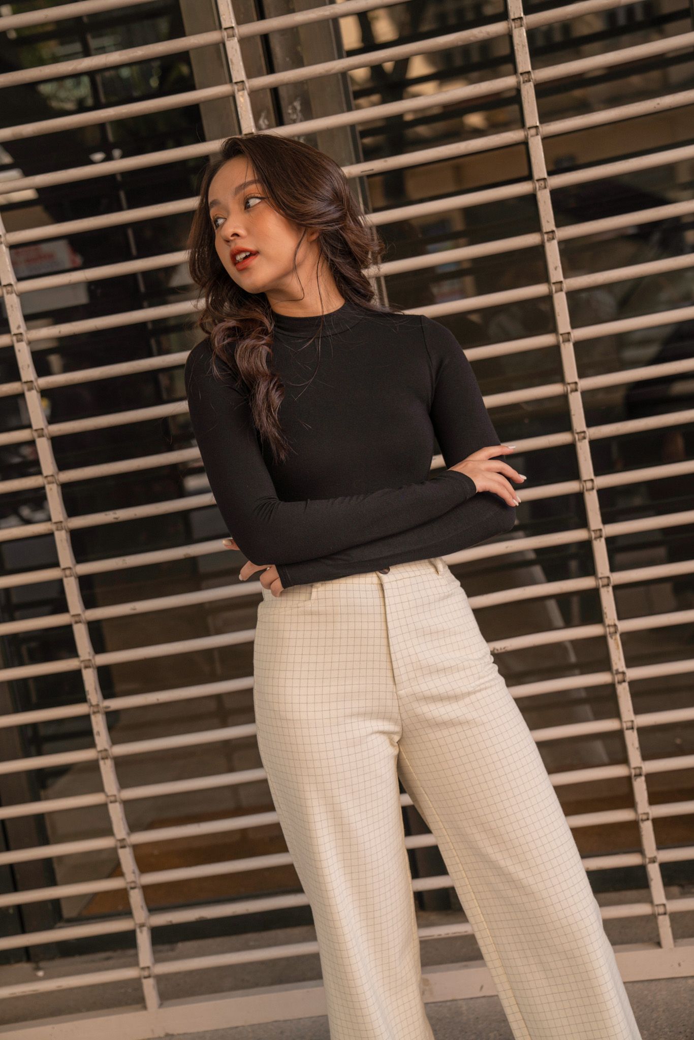 Black Turtle Neck Top