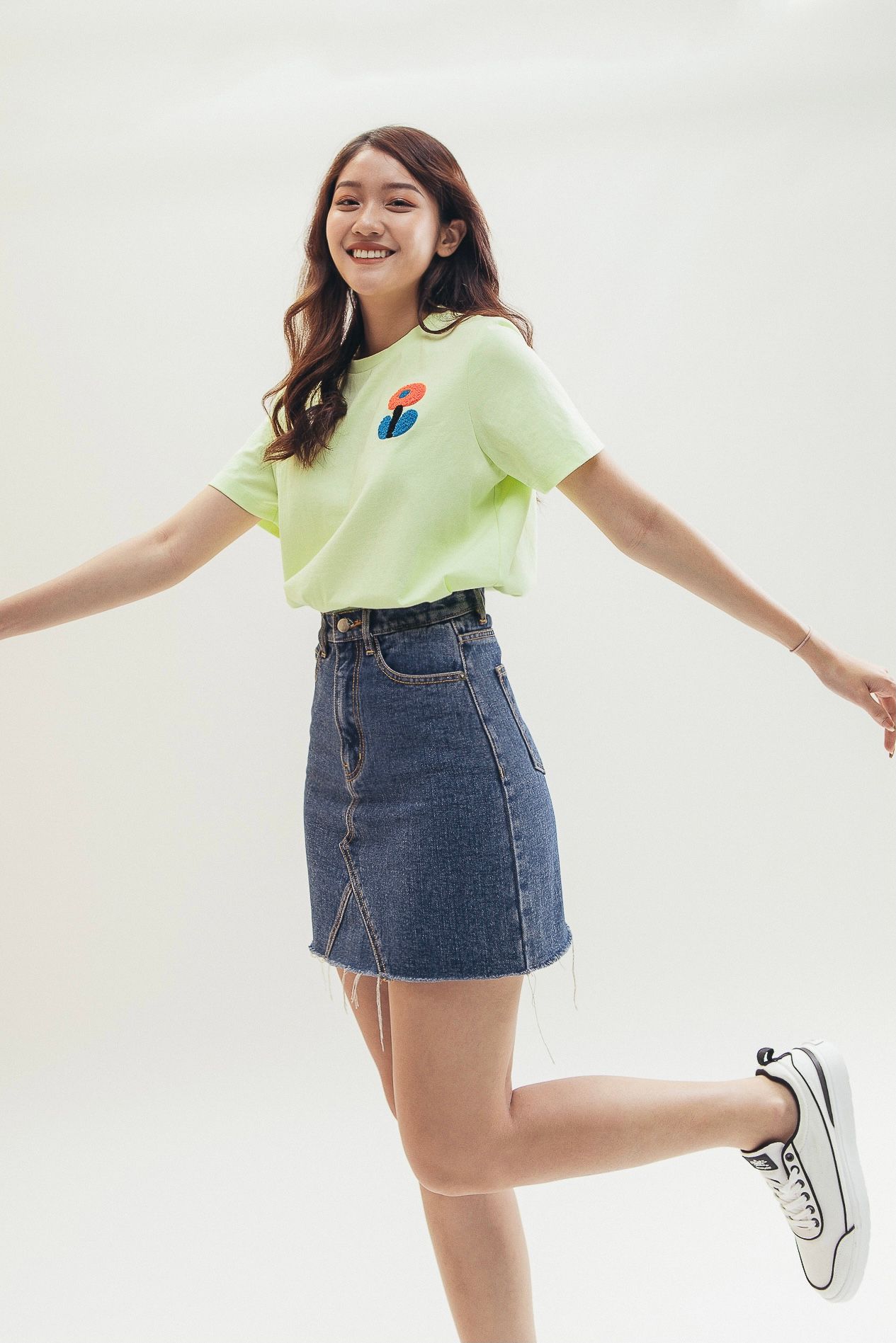 Embroidered T-shirt - Green
