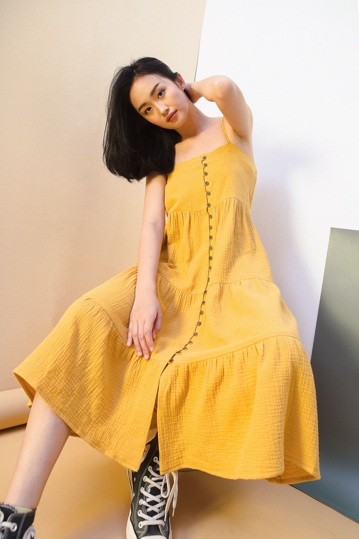 Mustard Midi Dress