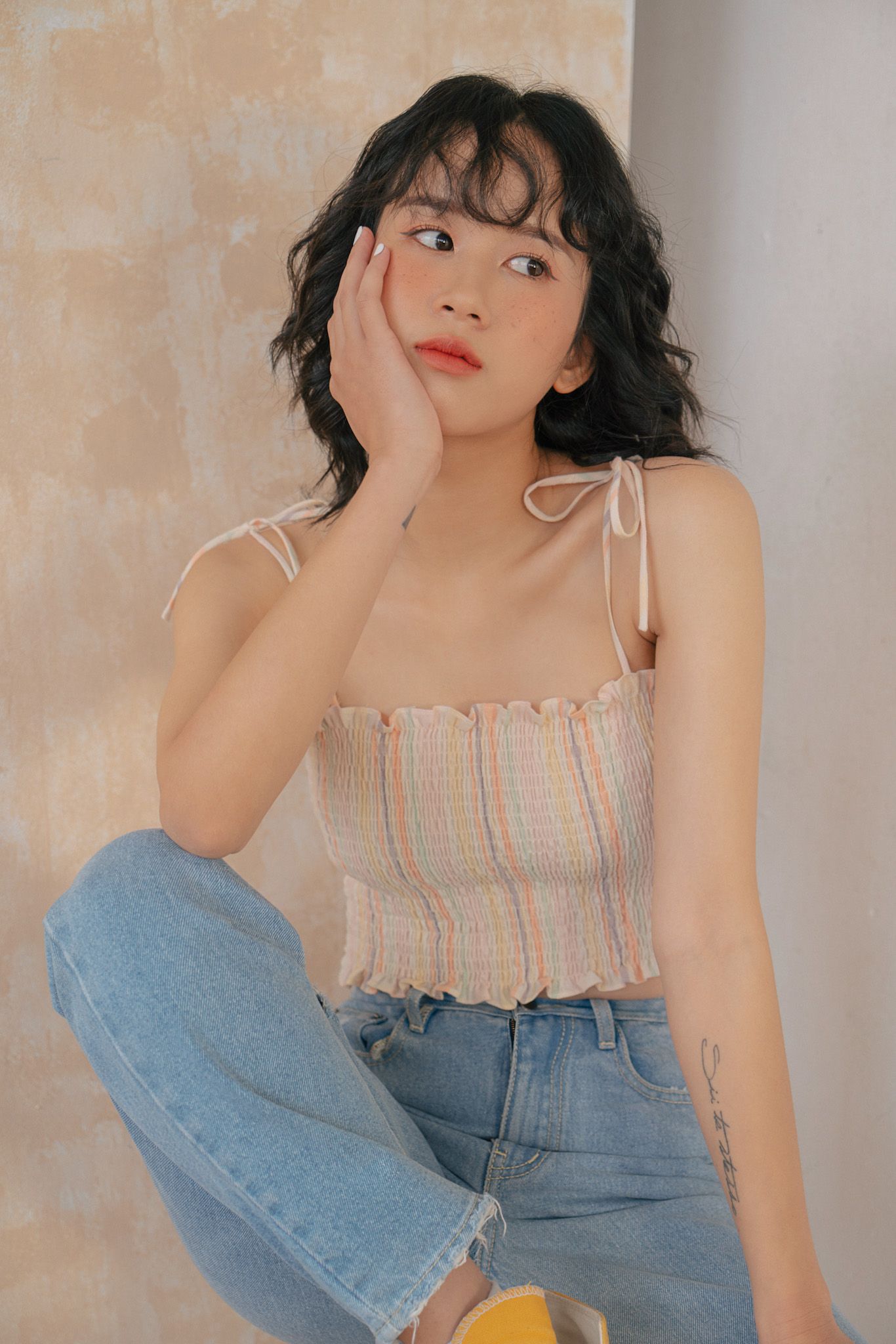 Striped Smocked Camisole