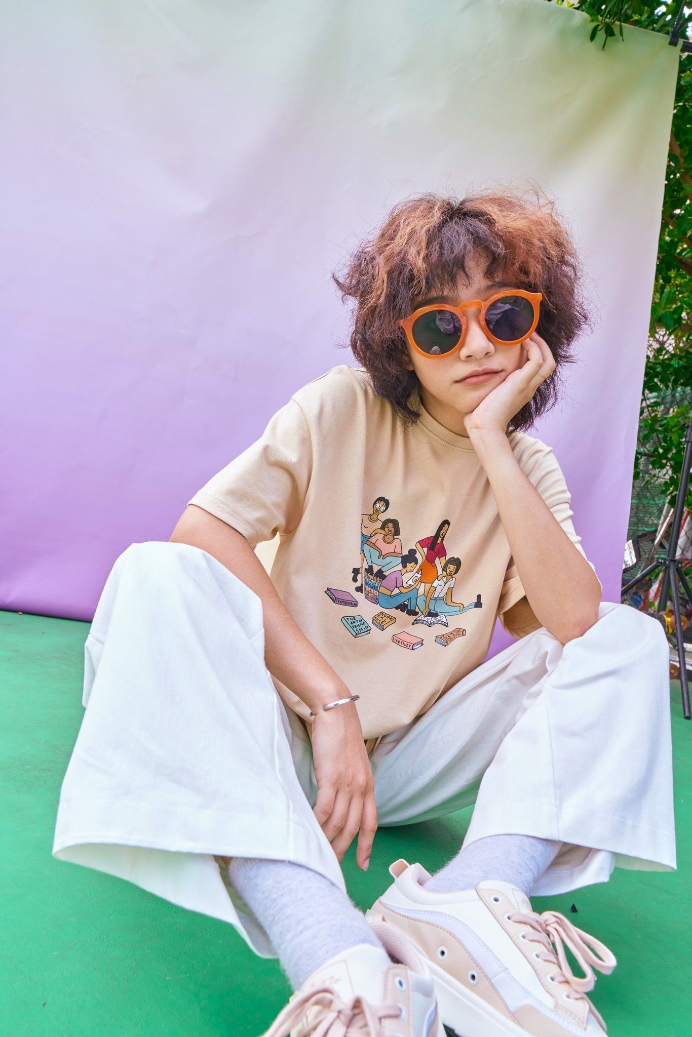 Learn For Life T-shirt- Beige