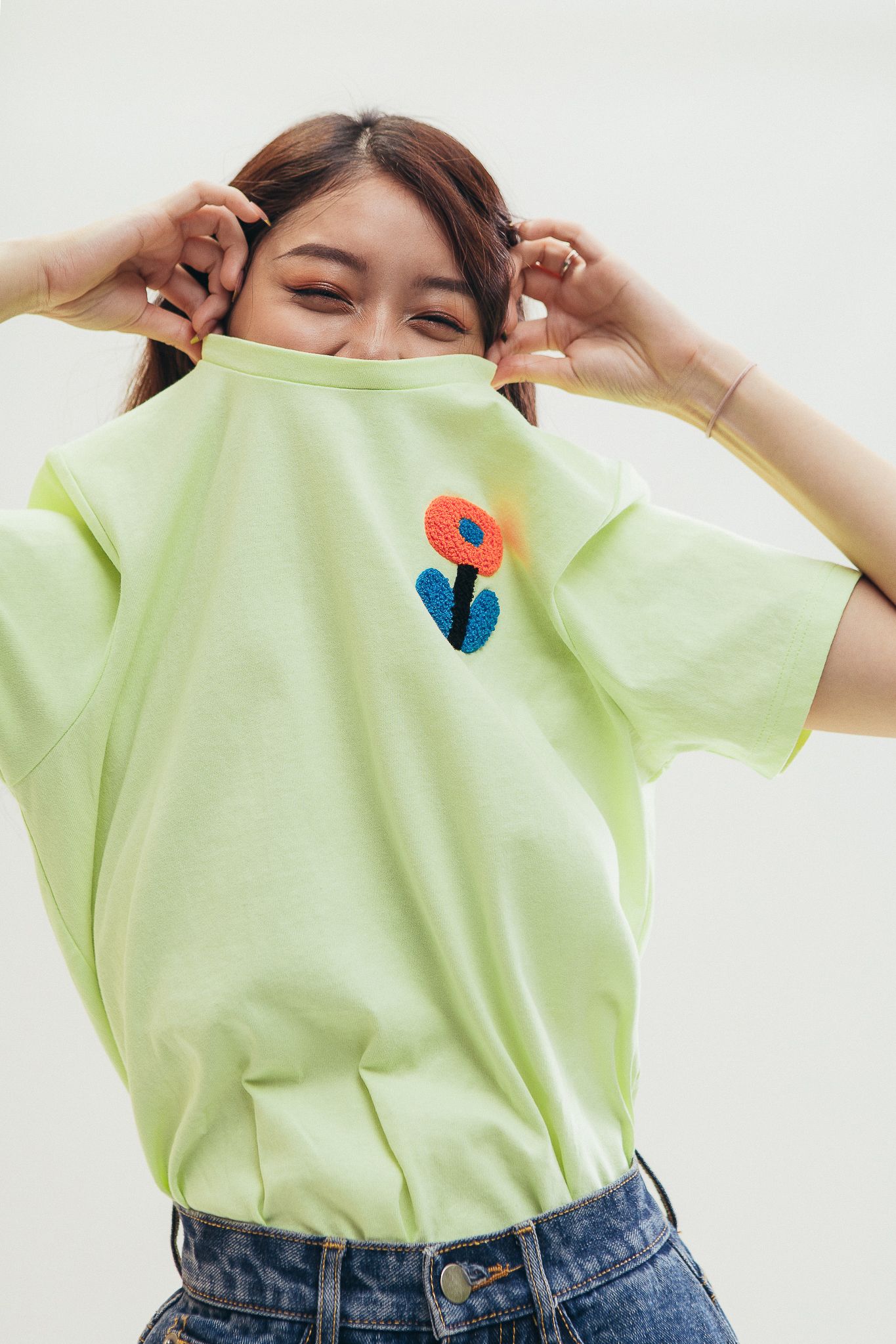 Embroidered T-shirt - Green