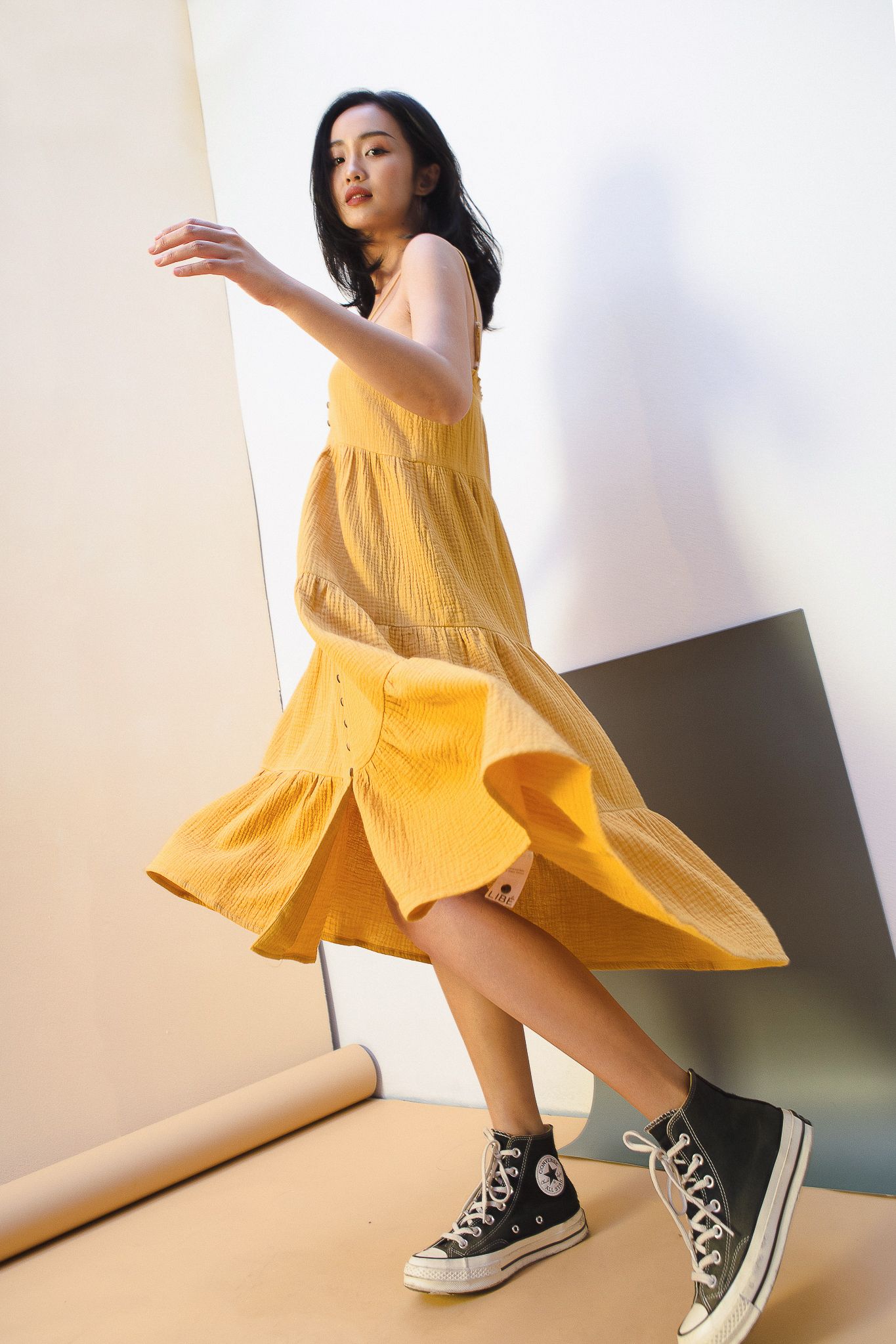 Mustard Midi Dress