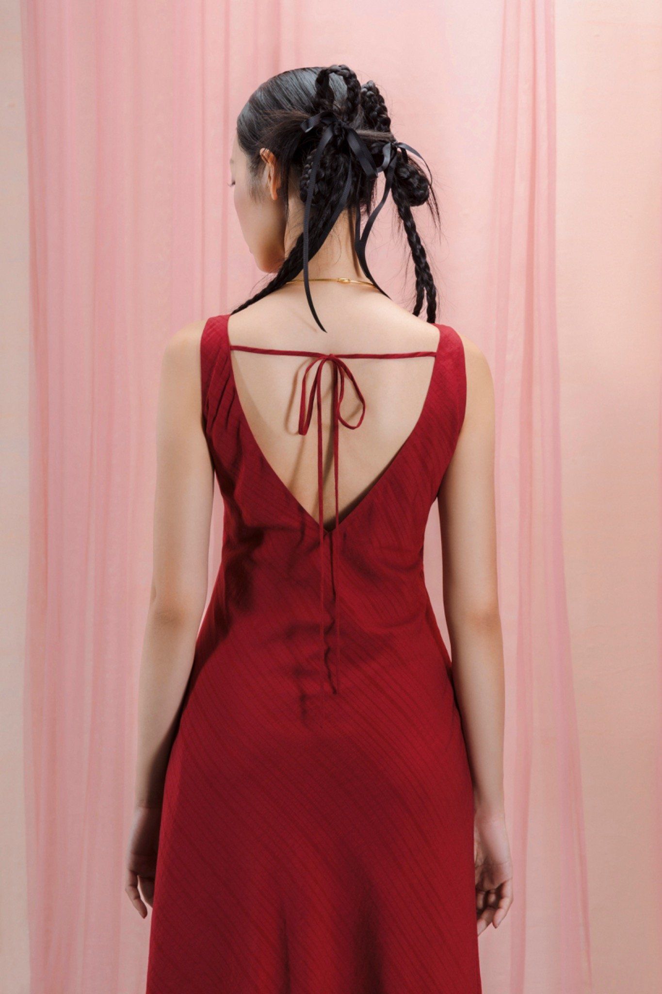 Tie Back Midi Dress