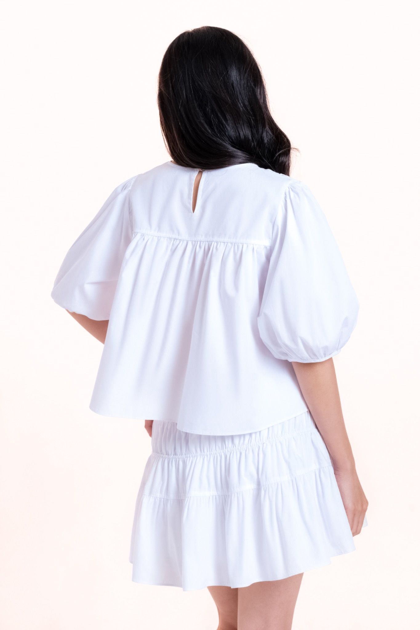 White Smock Mini Skirt