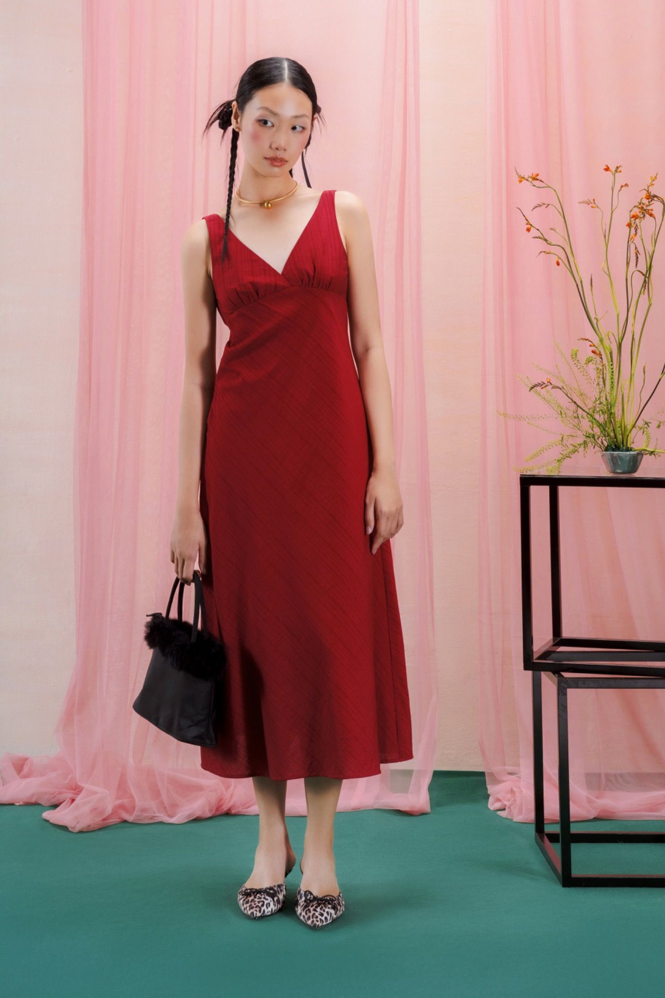 Tie Back Midi Dress