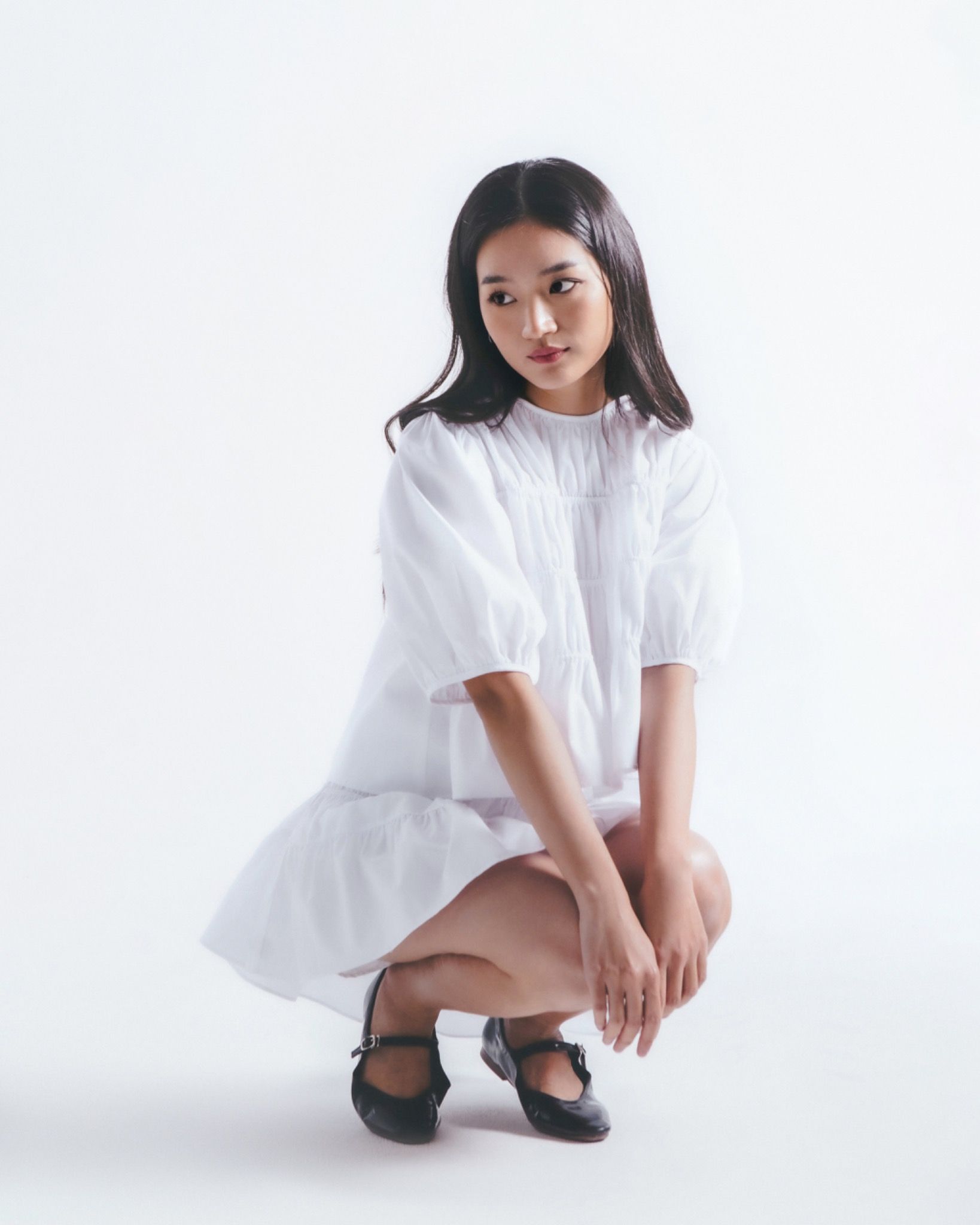 White Smock Mini Skirt