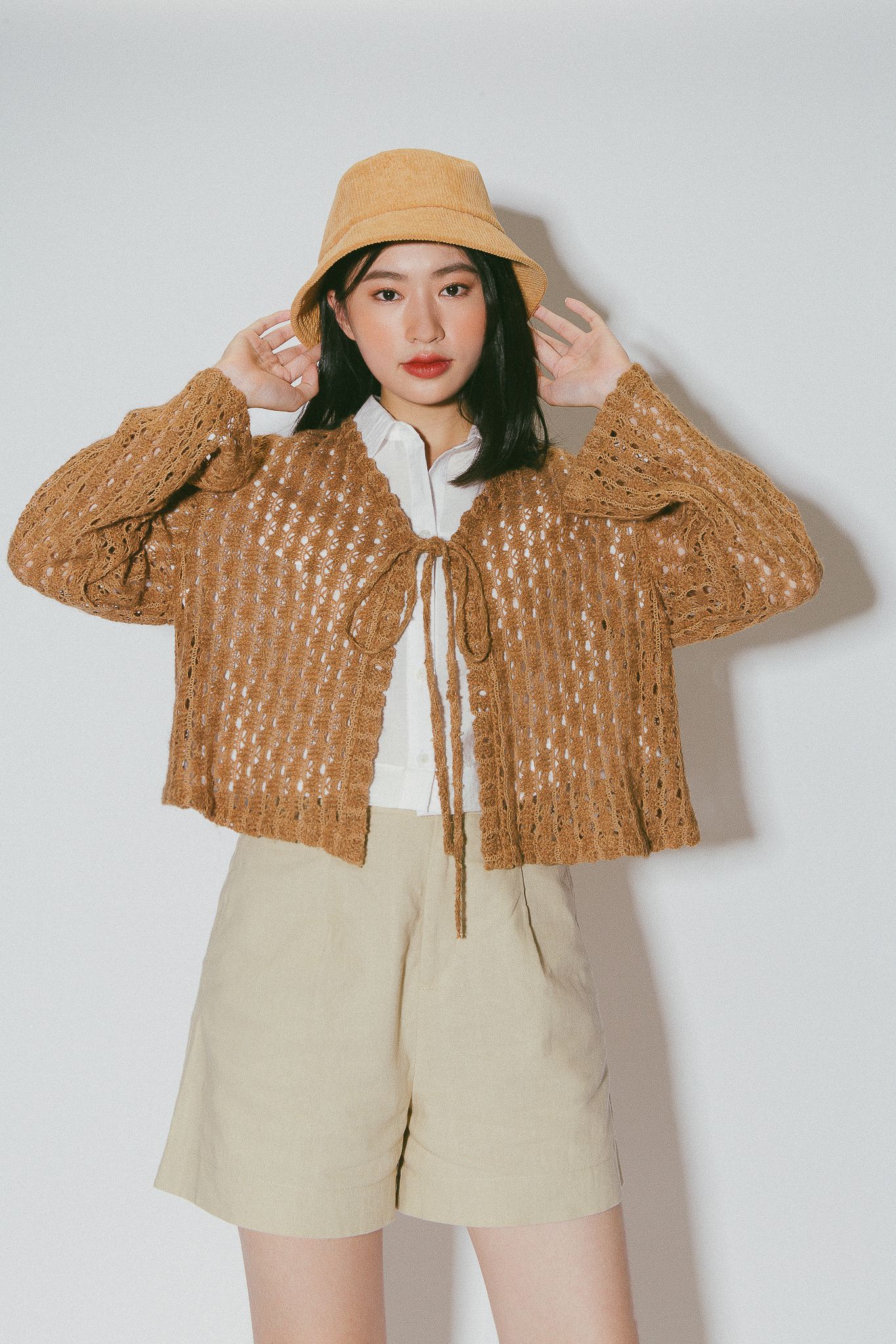 Brown Crochet Cardigan
