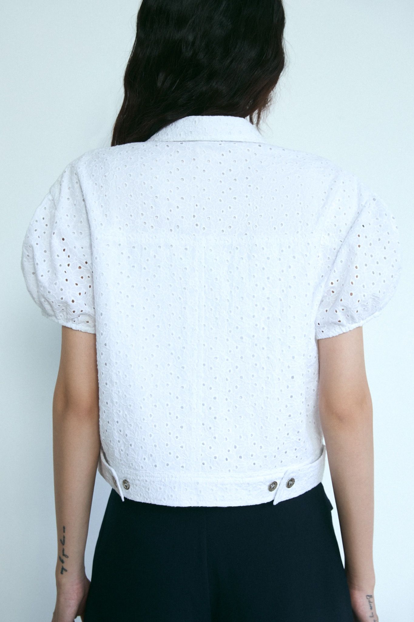 Embroidered Puff Sleeves Shirt