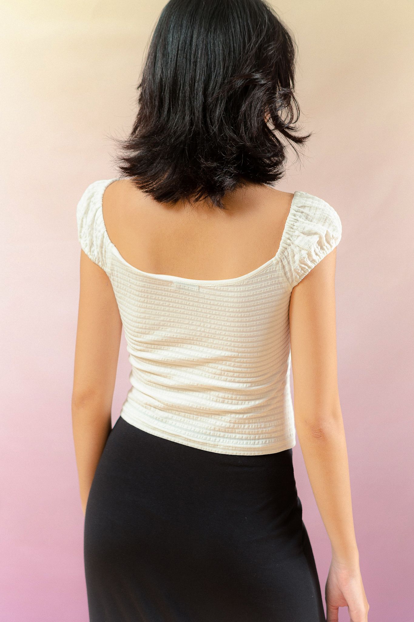  Ruched Top - White 