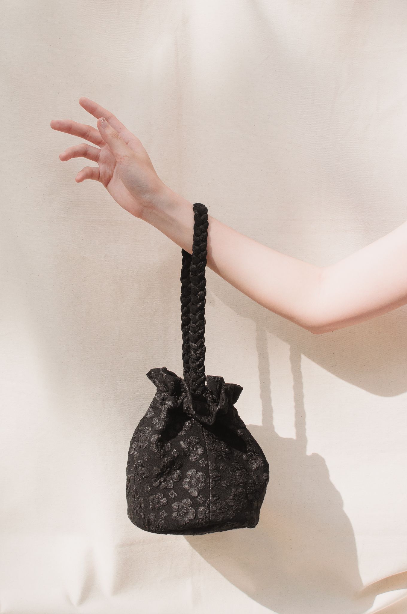 Bucket Jacquard Bag - Black