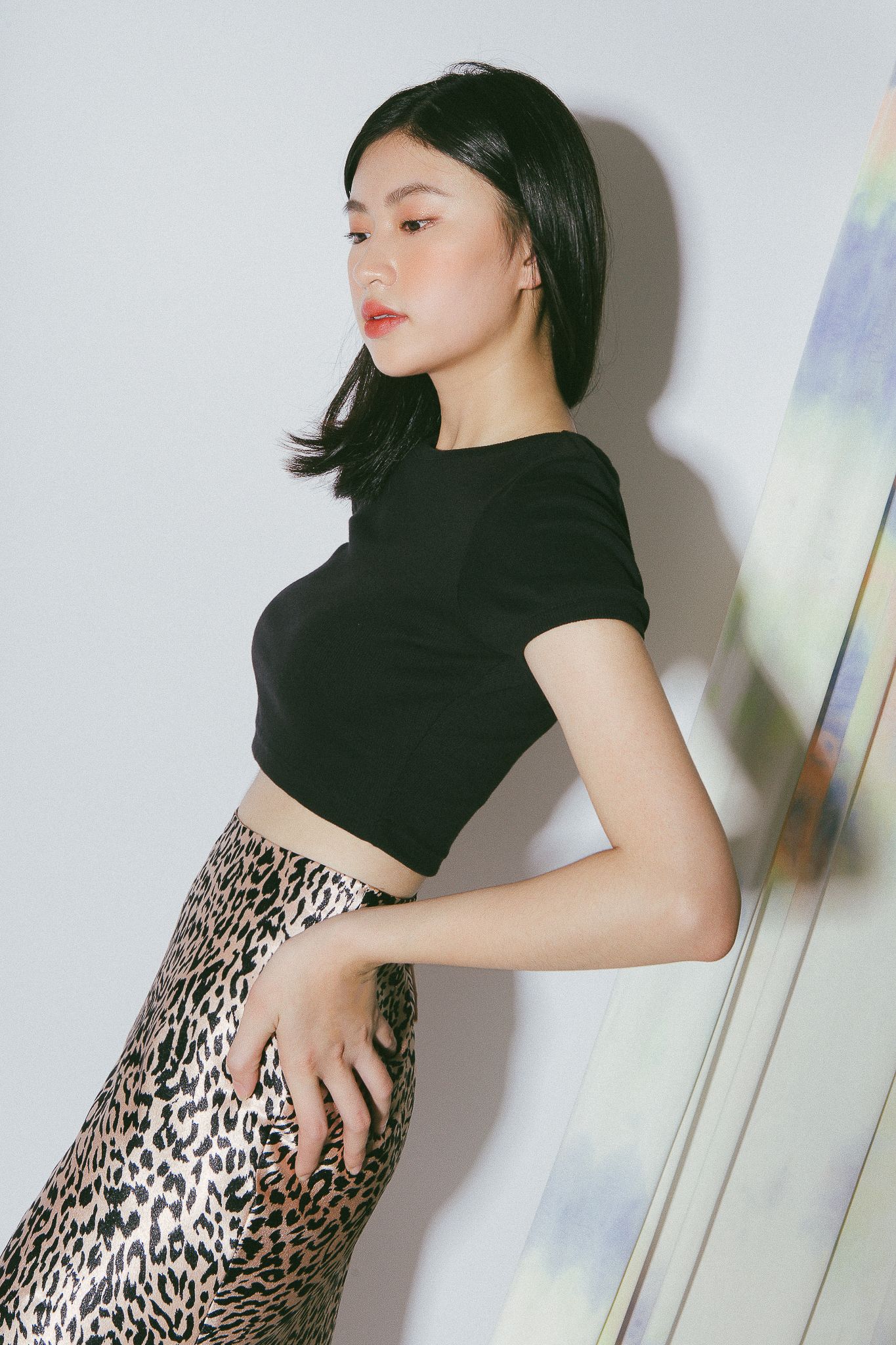 Black Fitted Crop Top