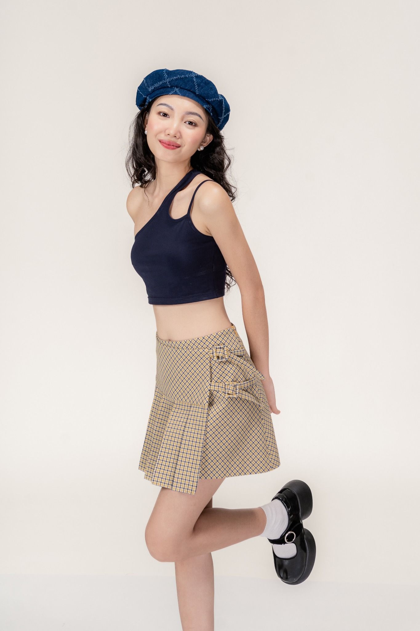 Navy Cut Out Top