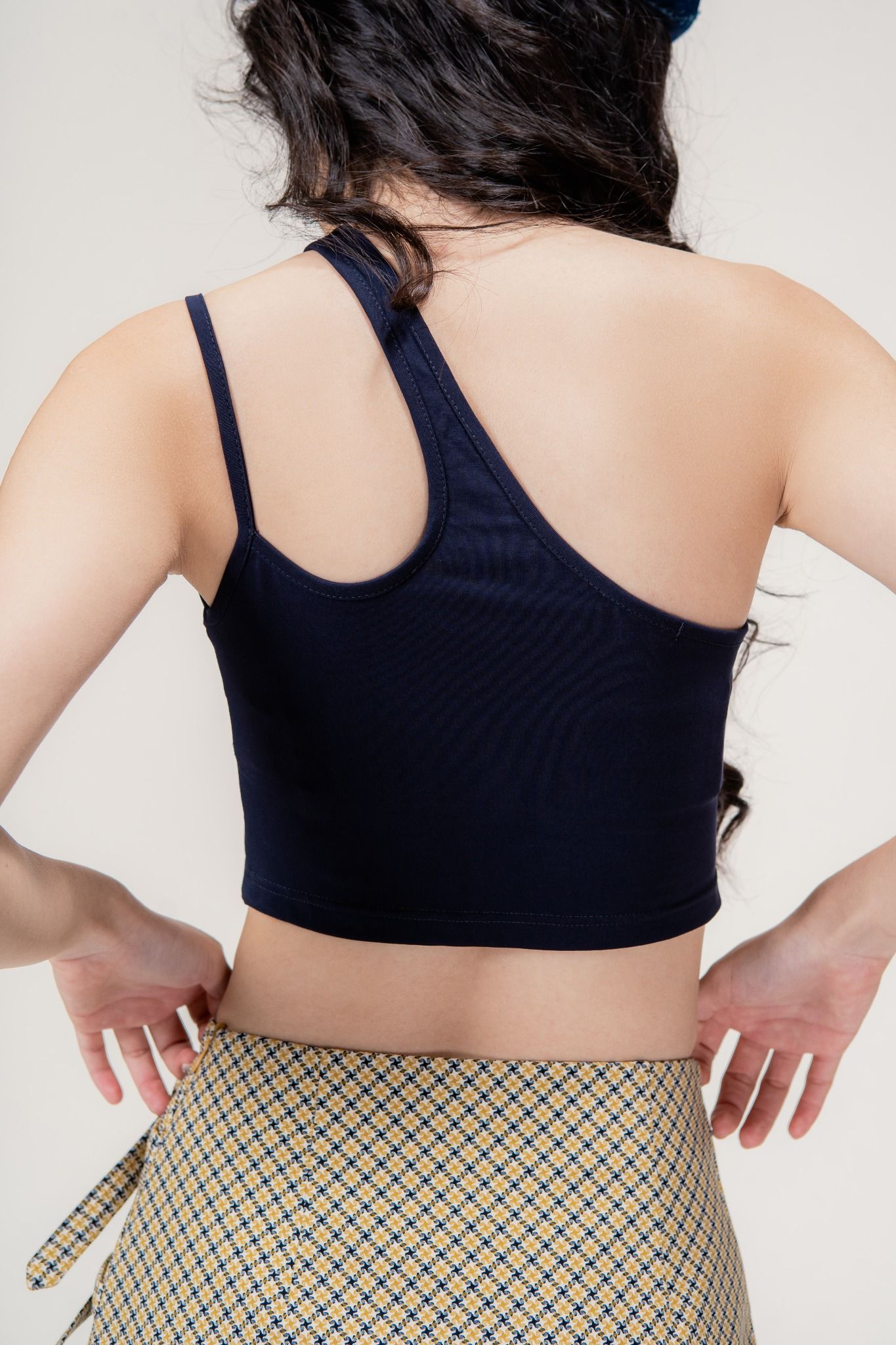 Navy Cut Out Top