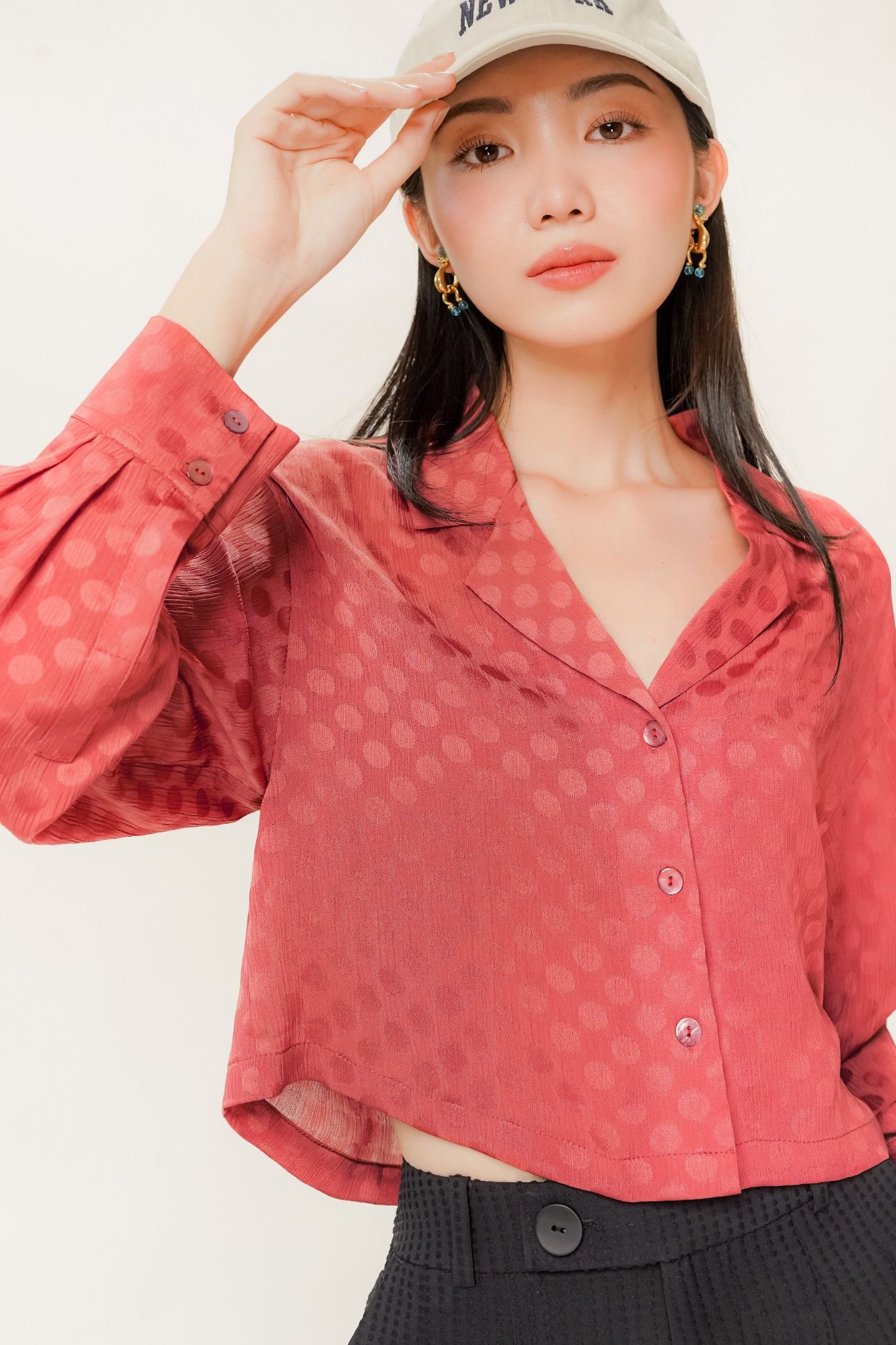  Rose Dawn Silk Crop Shirt 