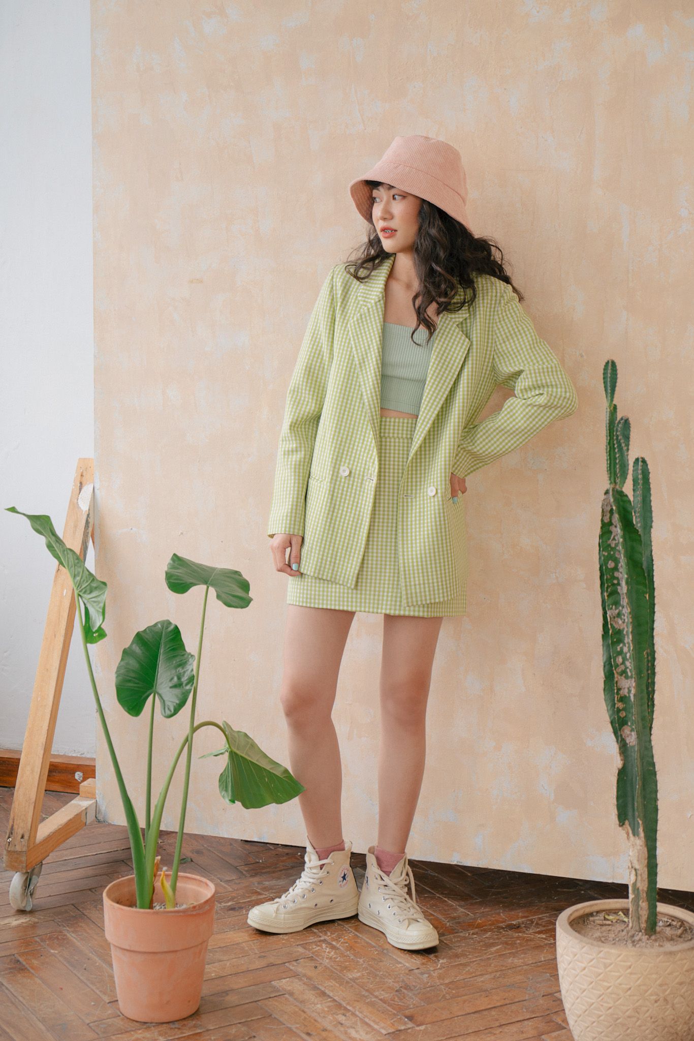Green Gingham
Oversized Blazer
