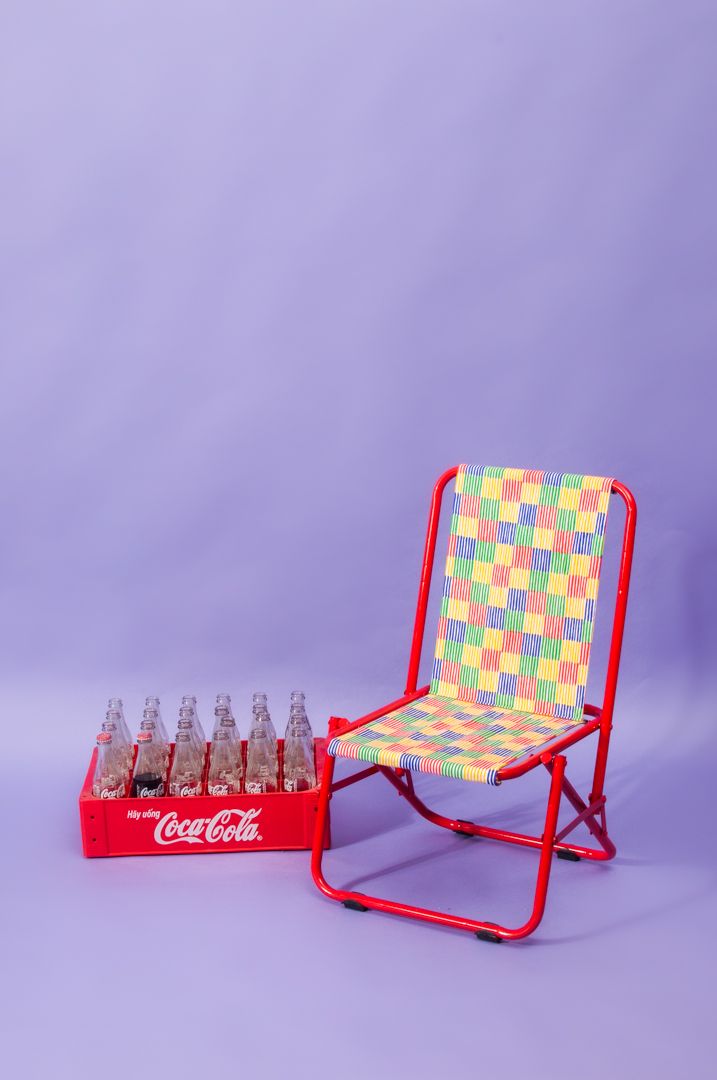 Checked Chair- Red
