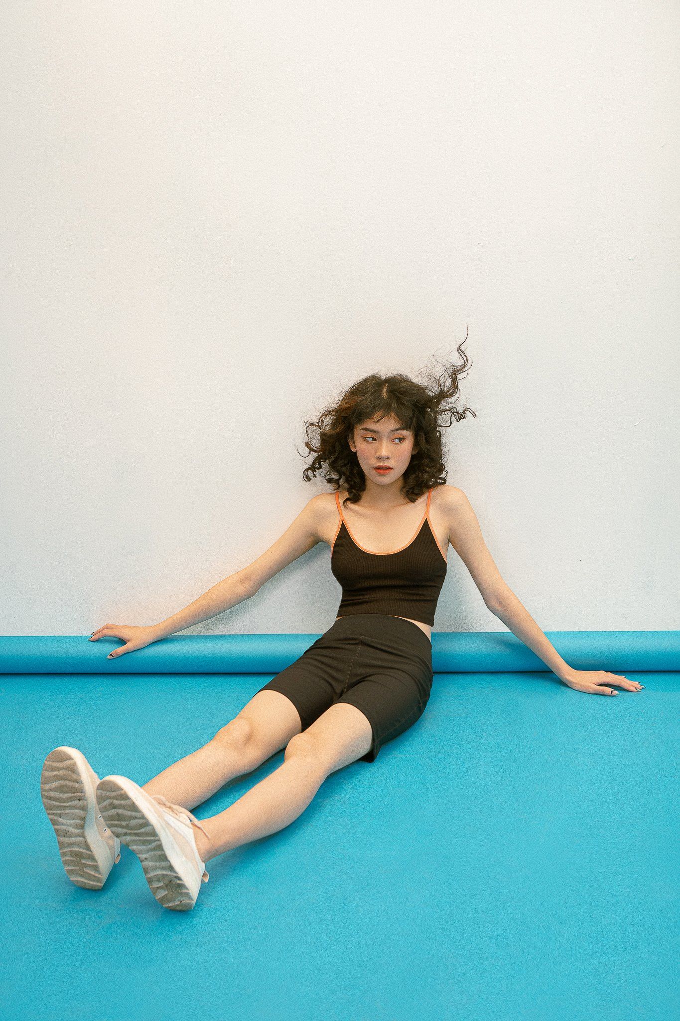 Black Camisole With Orange Trimming