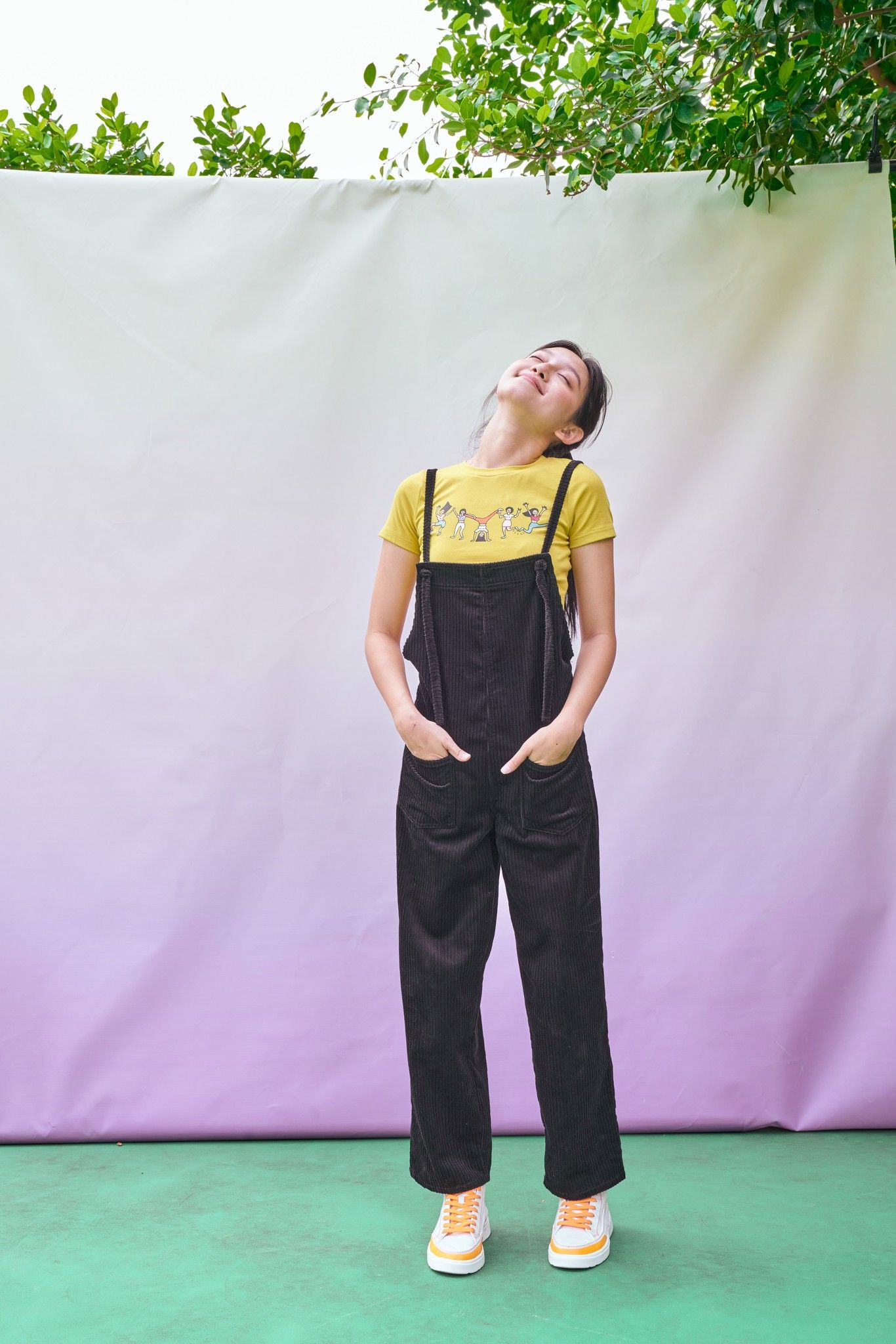 Black Corduroy Overall